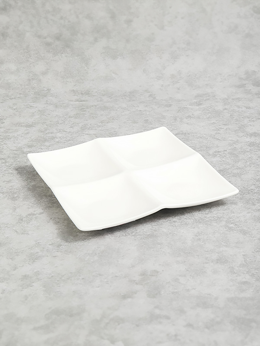 Simply White Square 4 Sharing Plate