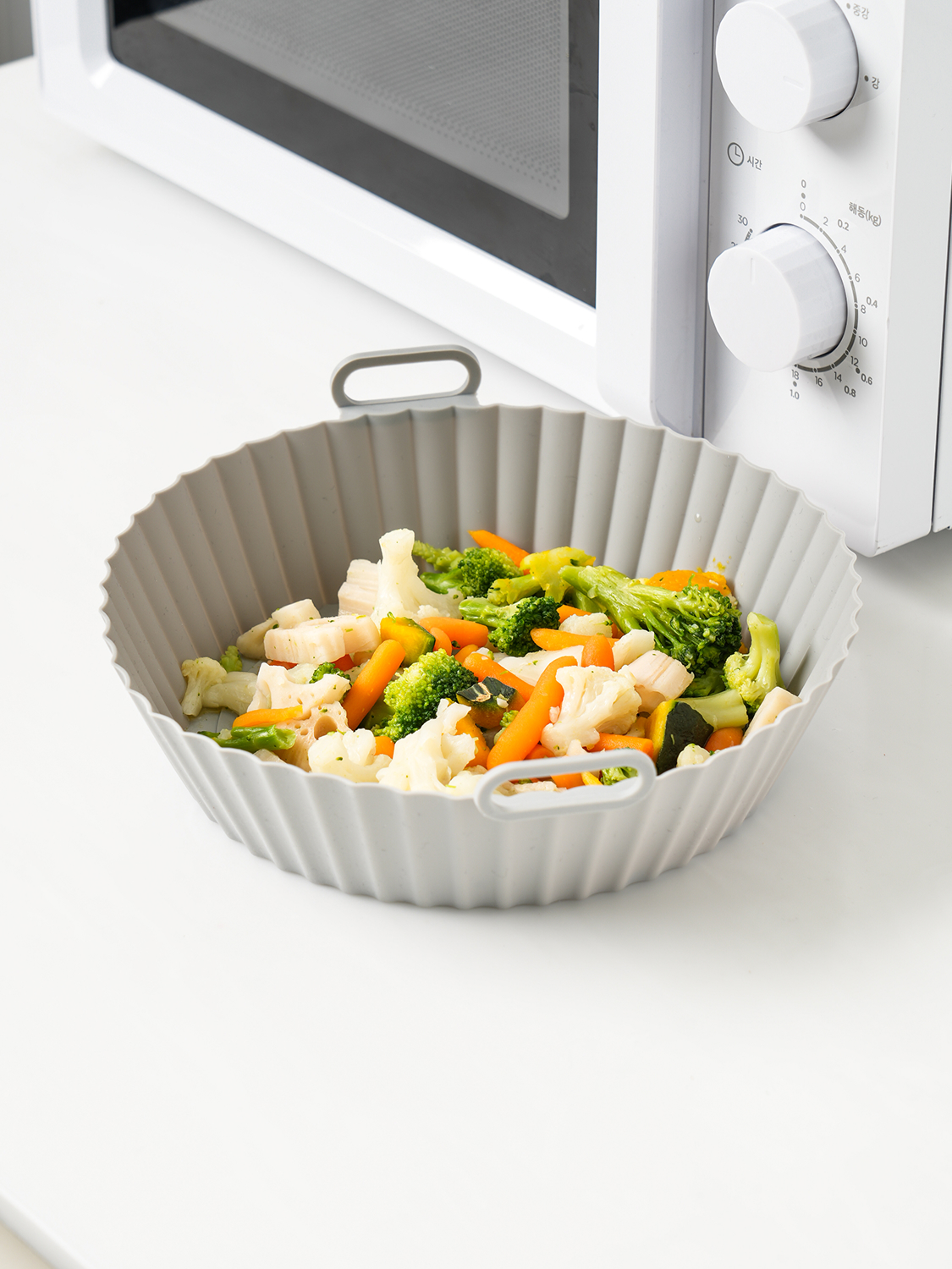 Silicone air fryer container round 21 cm