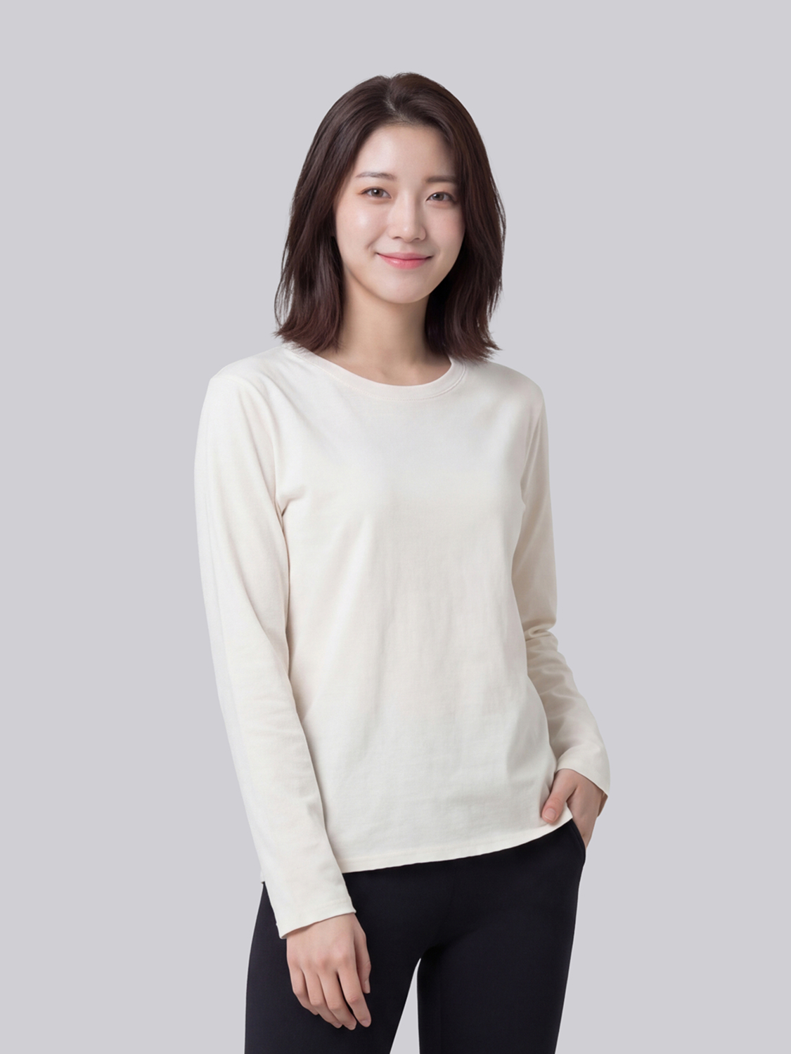 [Women] Sorona long sleeve standard fit 95 ivory