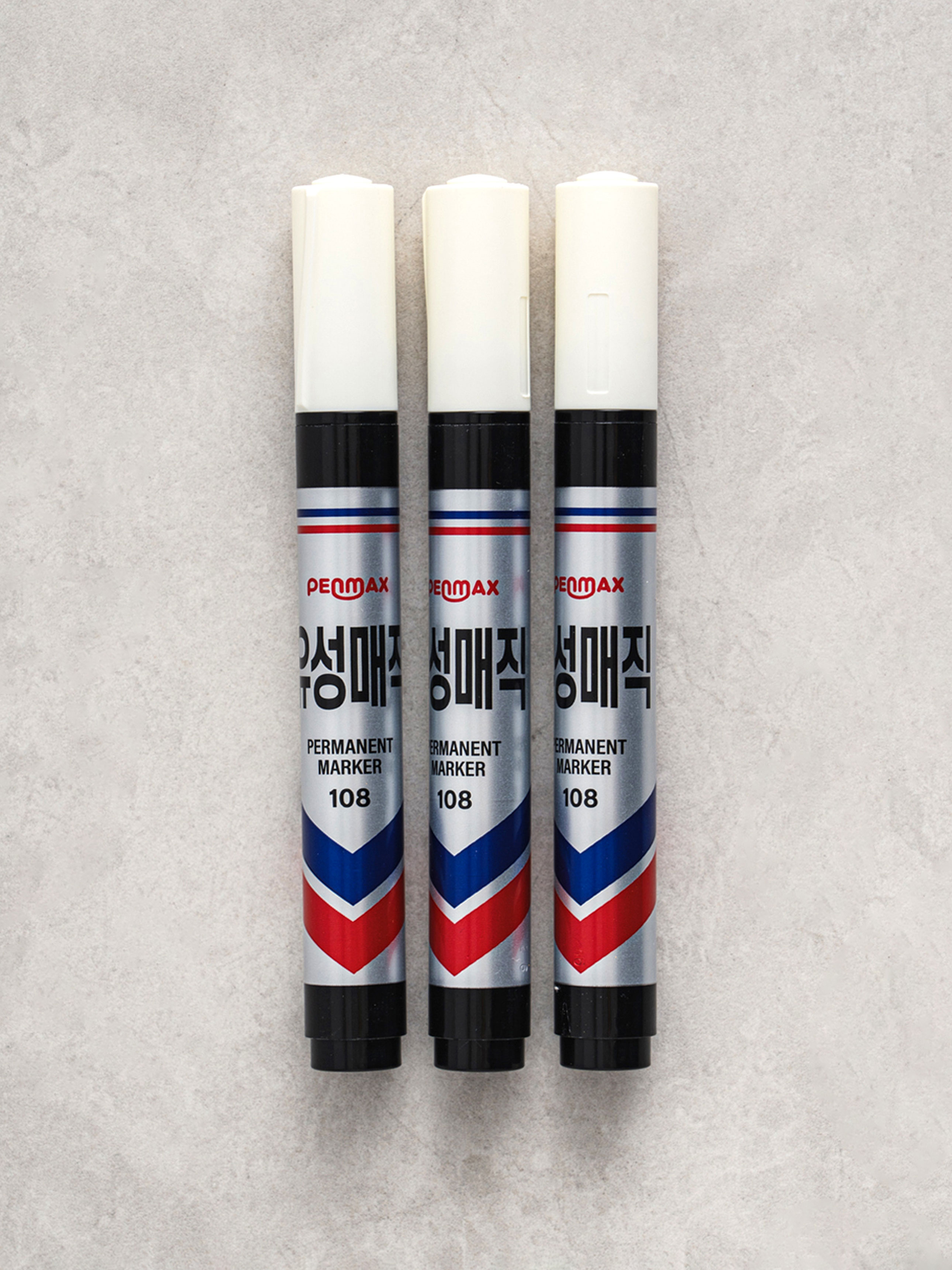 Round nib oil-based magic 3 pack black