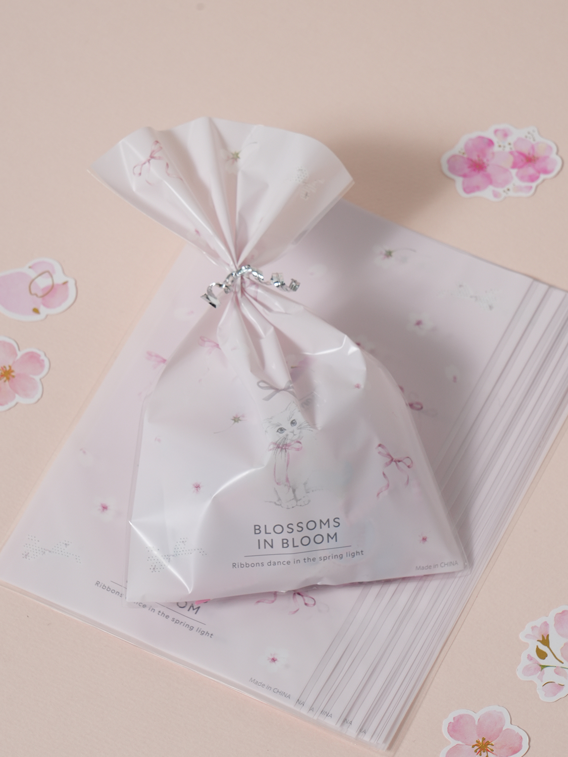 Cherry blossom clear packaging bag M 12 sheets