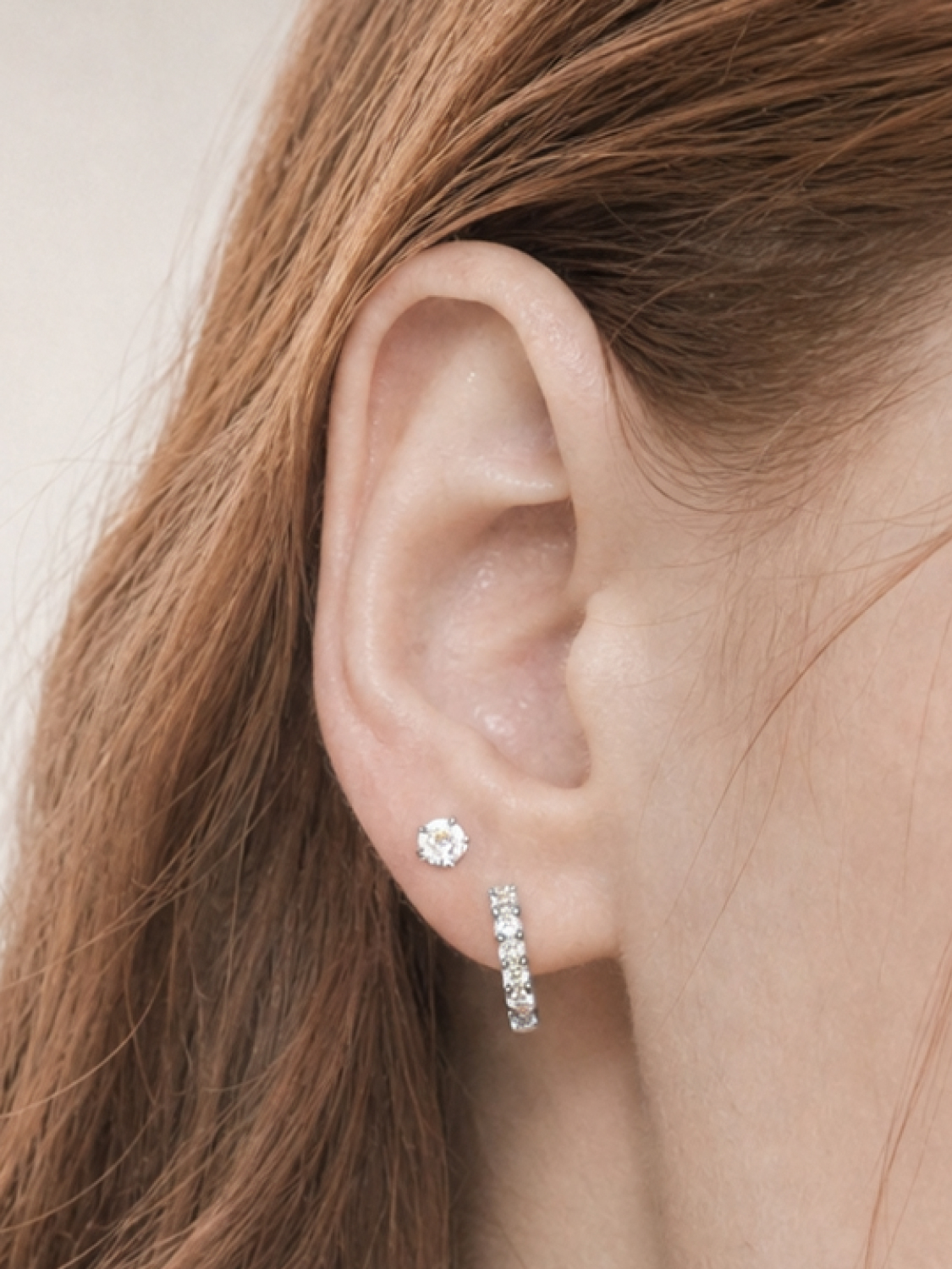 Soiyu mini cubic earrings (2 pieces)