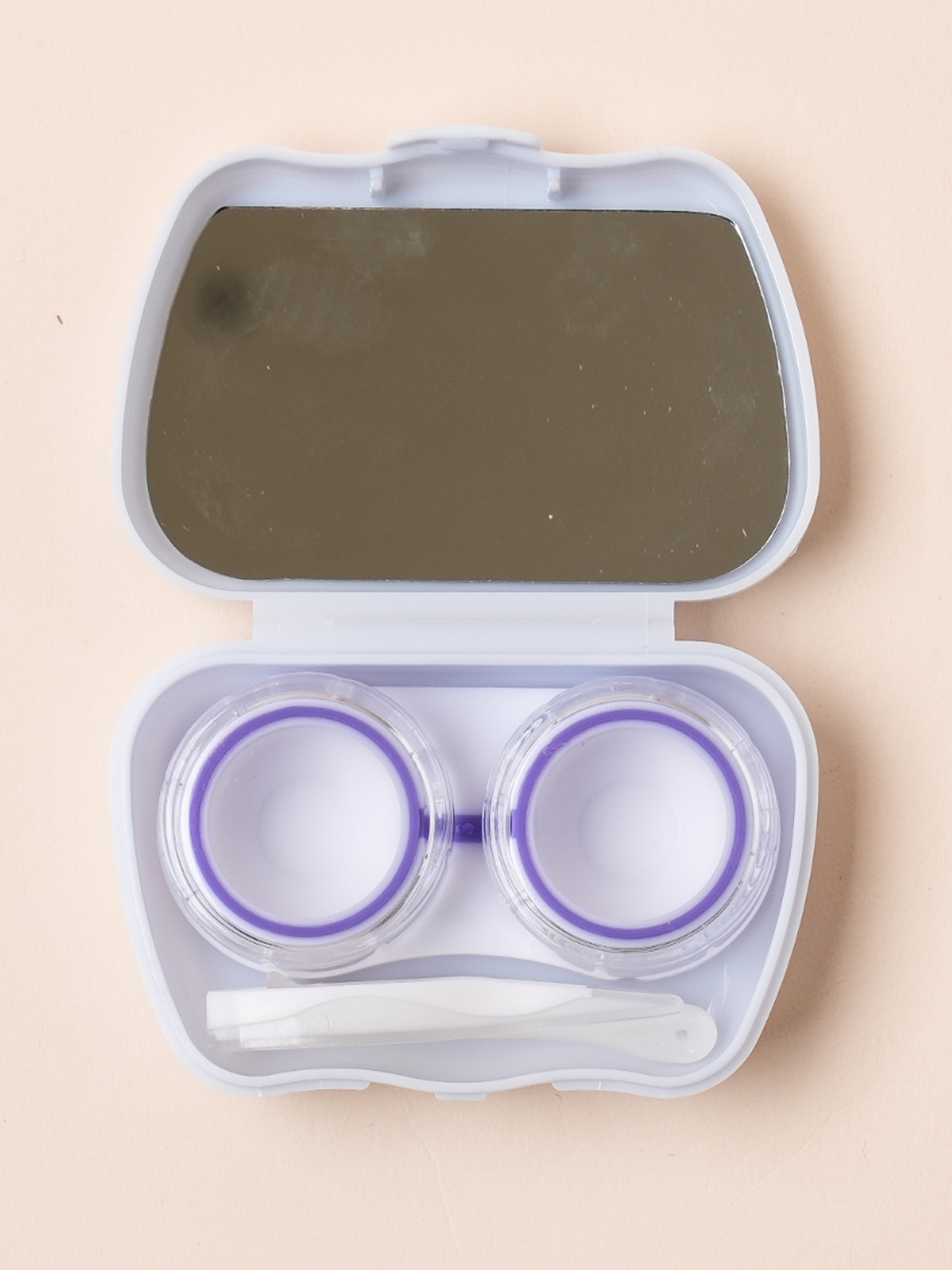 Lens case set with mirror