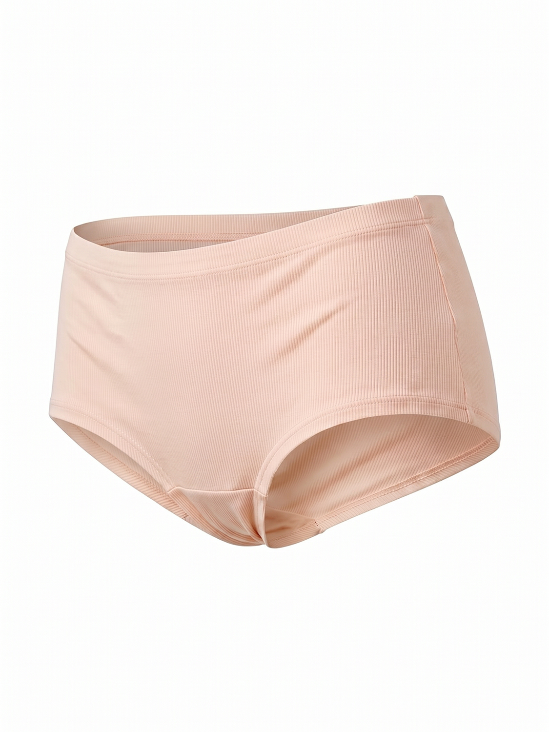 [Women] Middle Waist Ribbed Seamless Panties 90/95/100 Skin