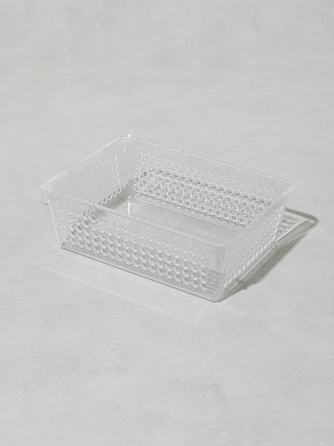 Clear perforated basket made in Japan 13