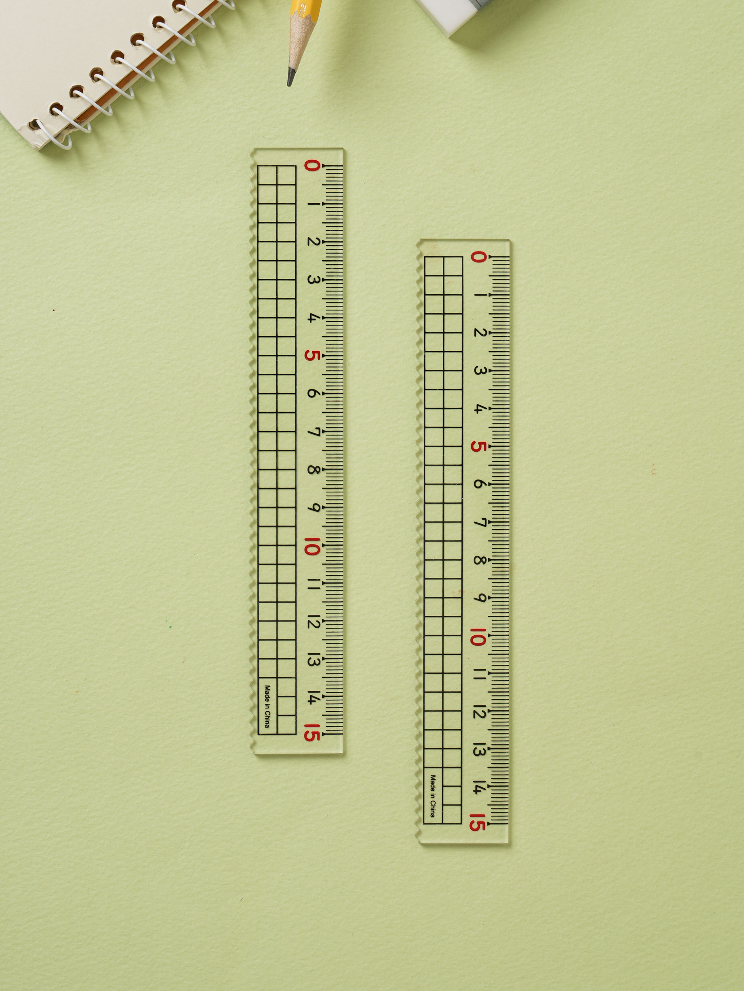 아크릴 직선자 15 cm 2개입