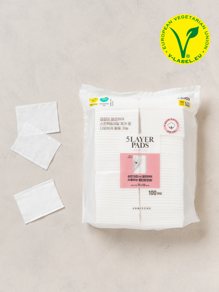 Somisome Multi 5-ply Cotton Pads 100 sheets