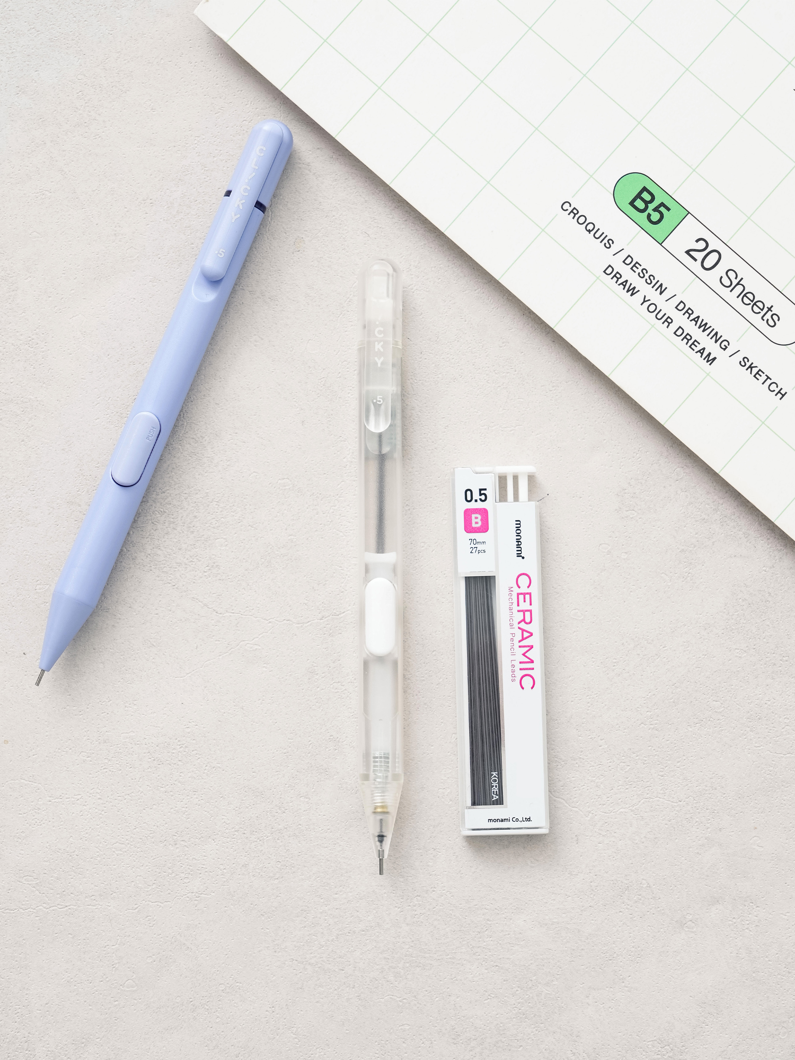 Monami Clicky Sharp Set 0.5 mm