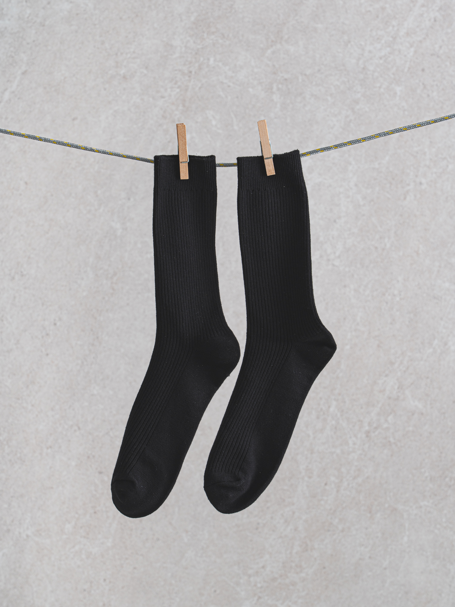 Monfoot Men's Ribbed Longwood Socks Black