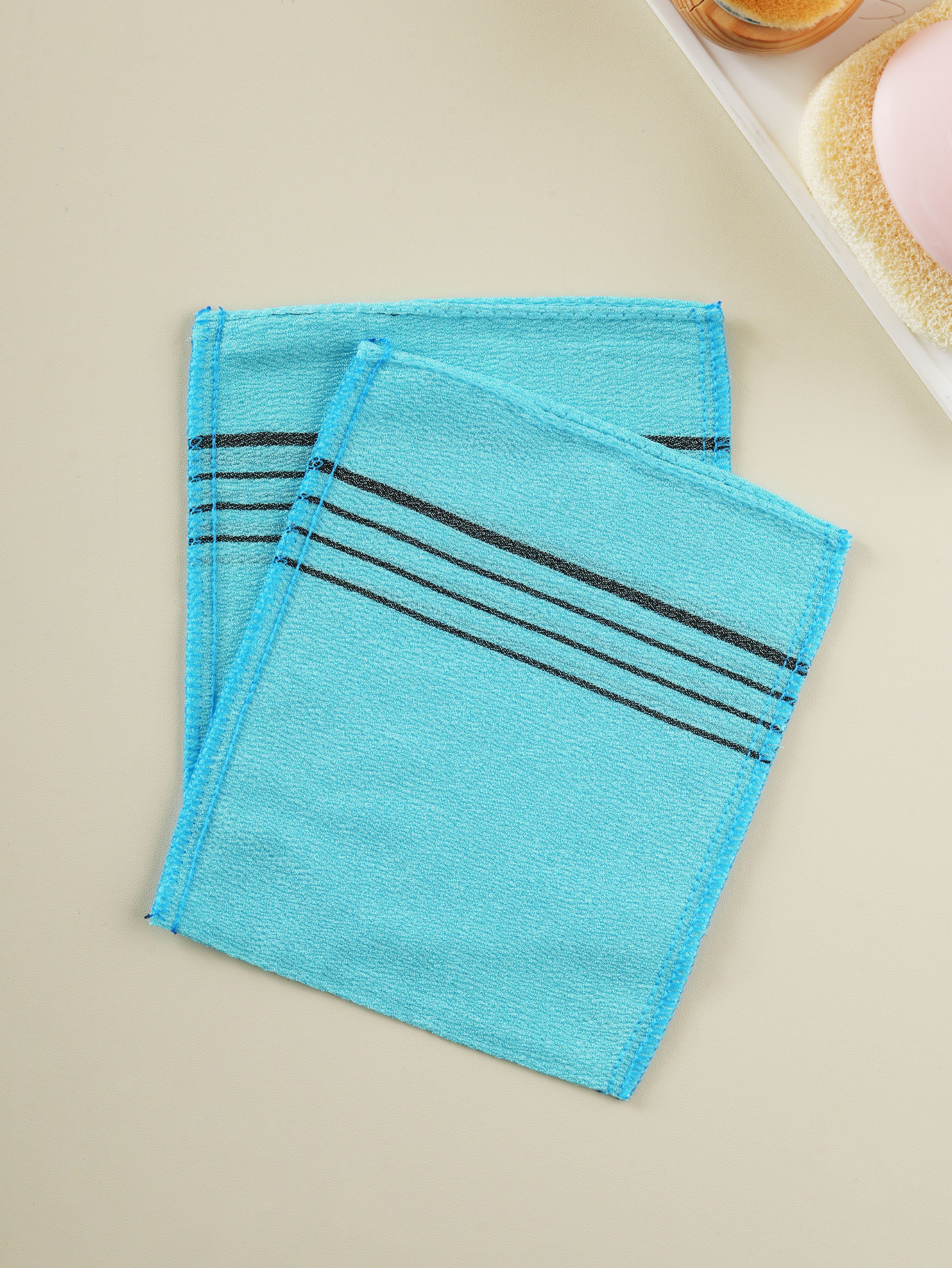 Luxury bath Italian towels, 2-pack, blue