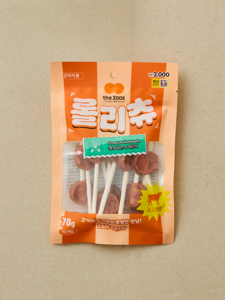 [Pet] The Juice Loli Chew Lollipop Beef 70 g