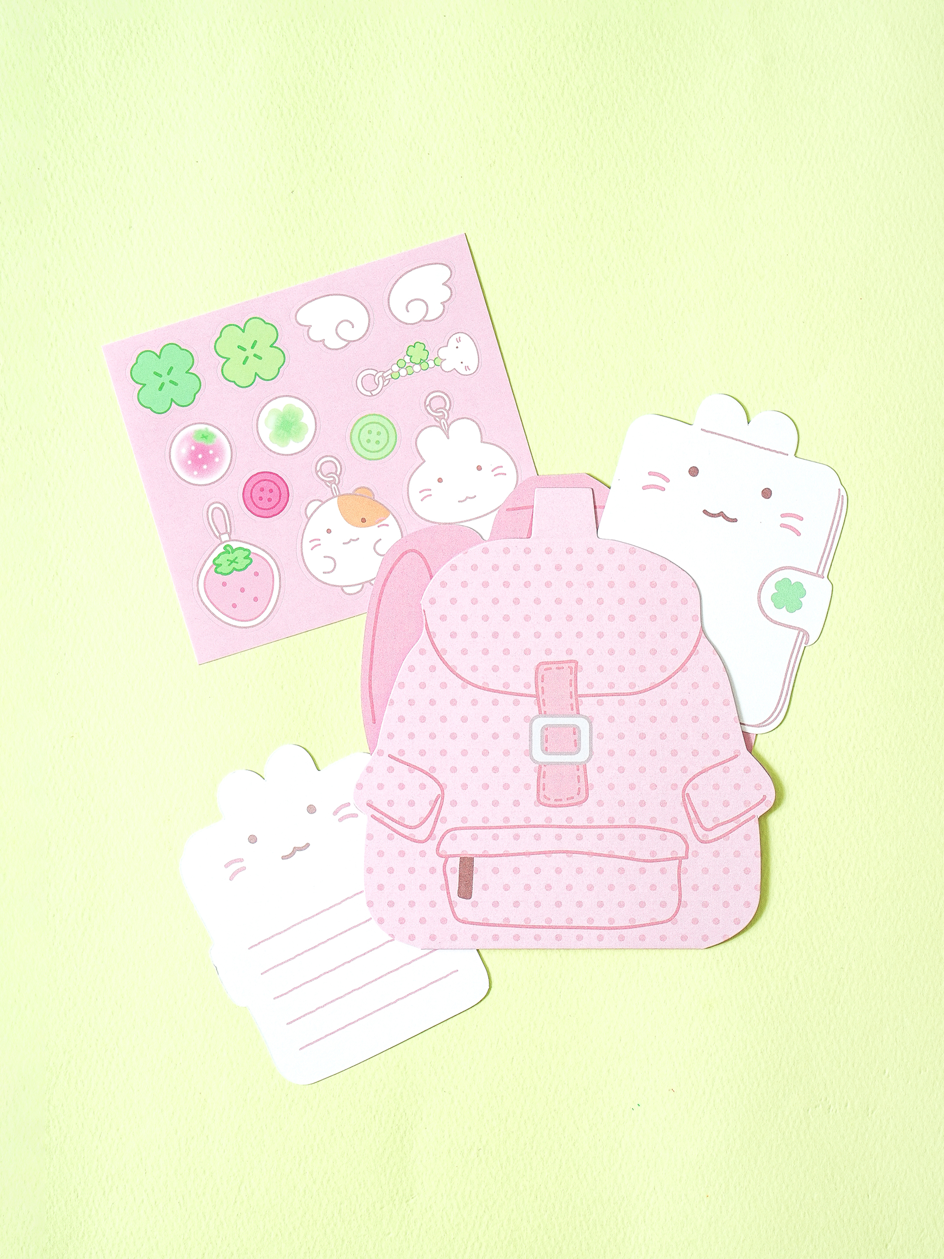 5 sets of lucky backpack decoration cards