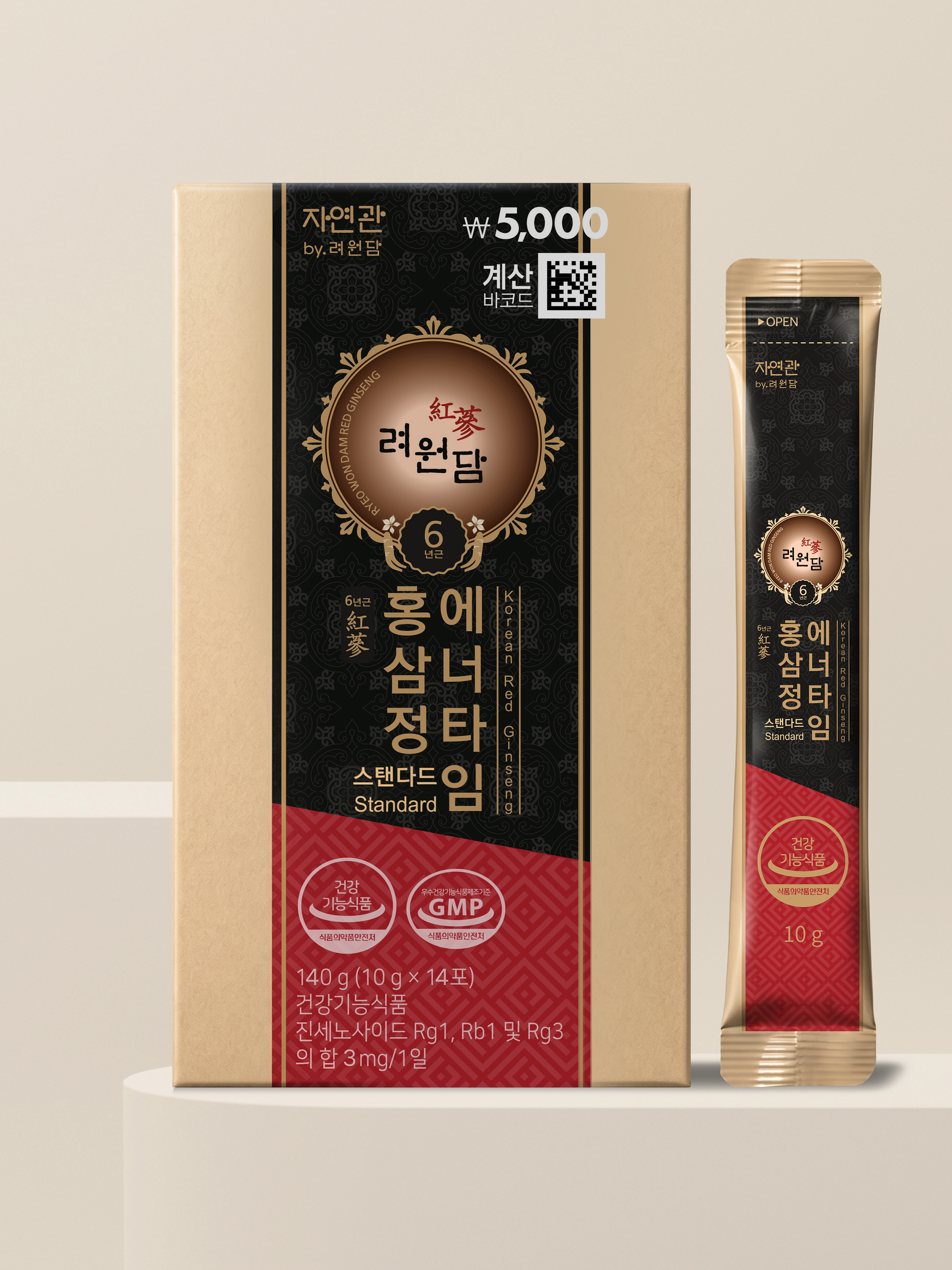 [Introduction to red ginseng] Natural 6-year-old red ginseng extract, Enertime Standard, 14 packets, 14-day supply