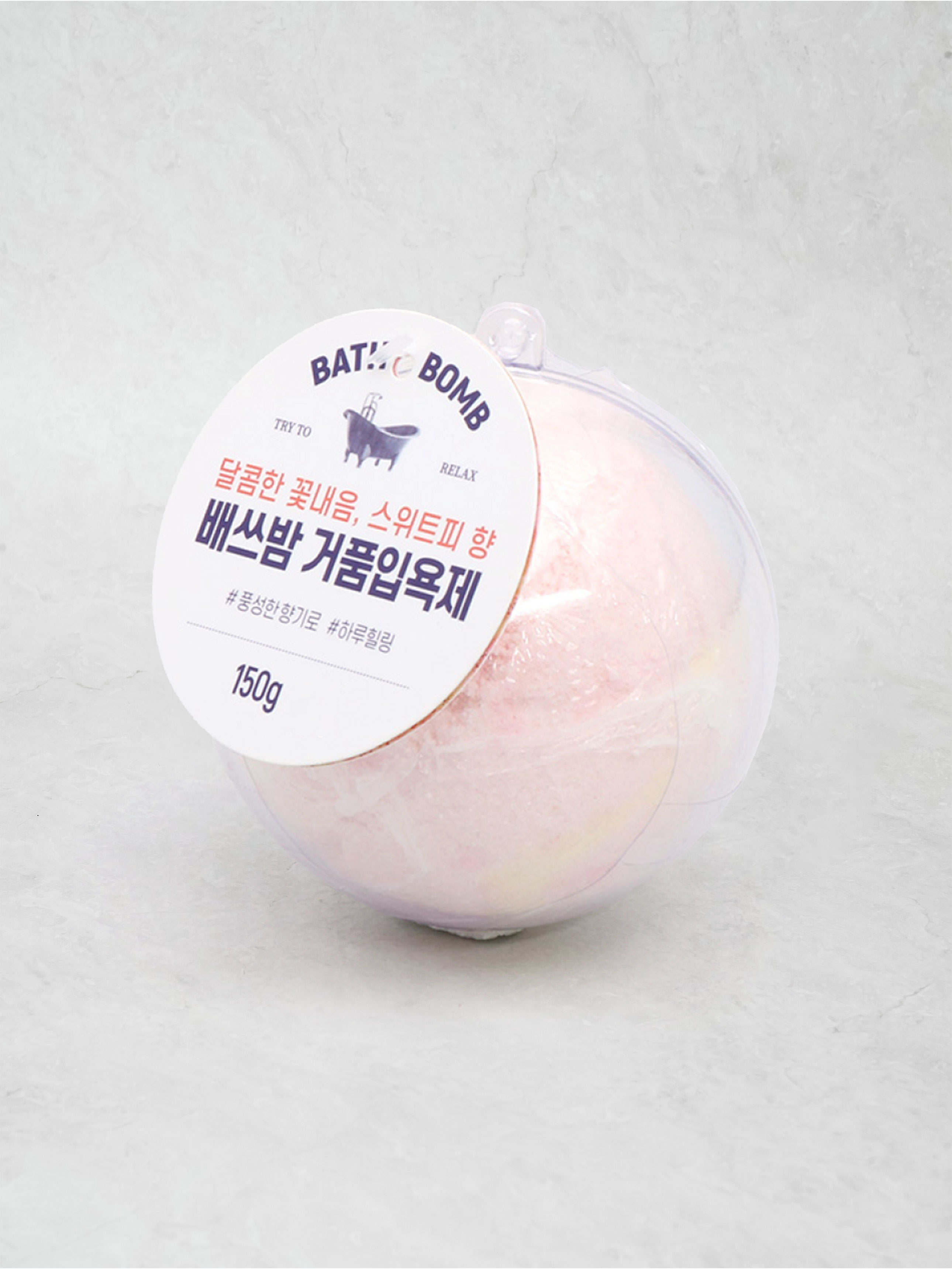Foam bath bomb sweet pea scent