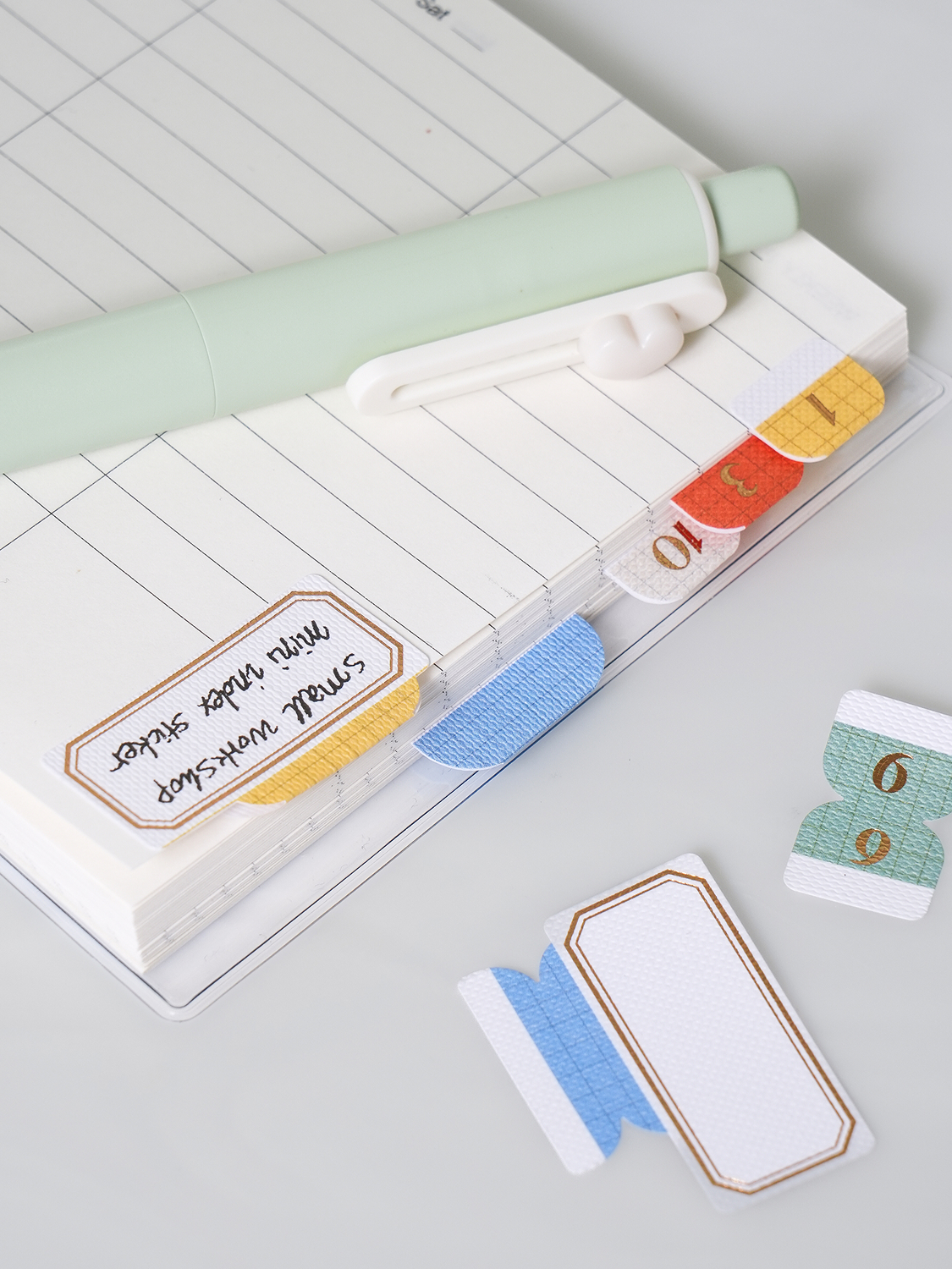 5 small workshop mini index stickers