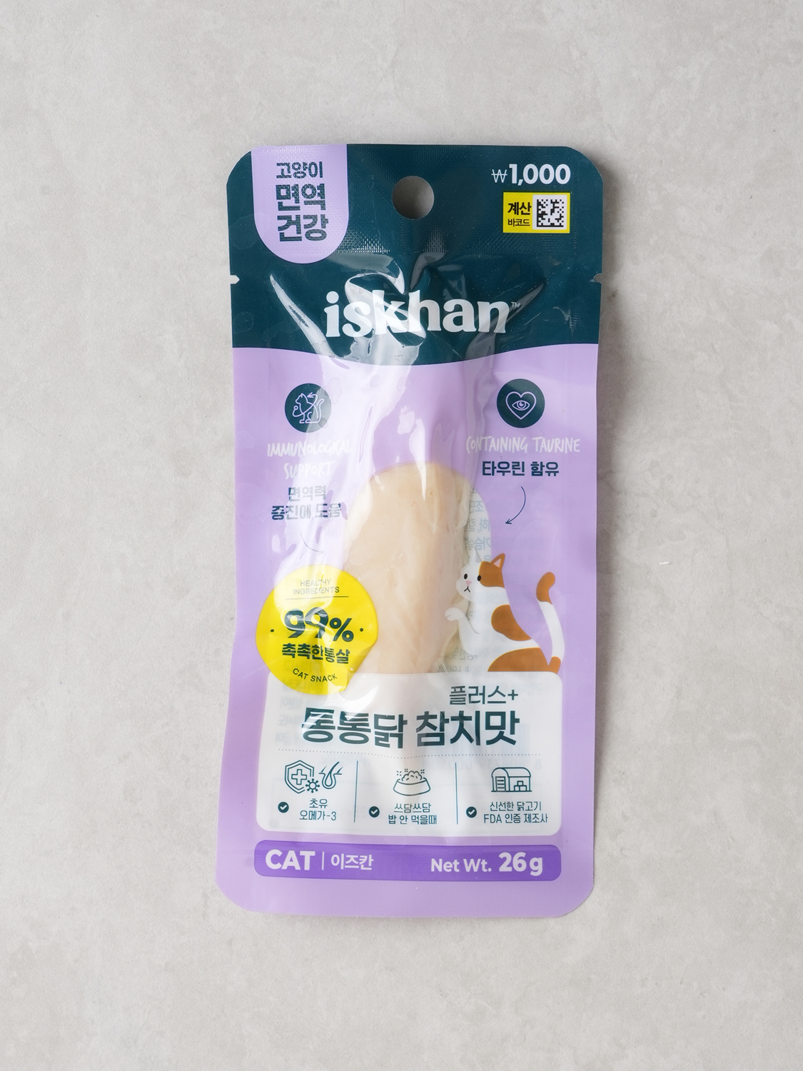 [펫] 이즈칸 캣 참치 통통닭 26 g (10g당 385원)