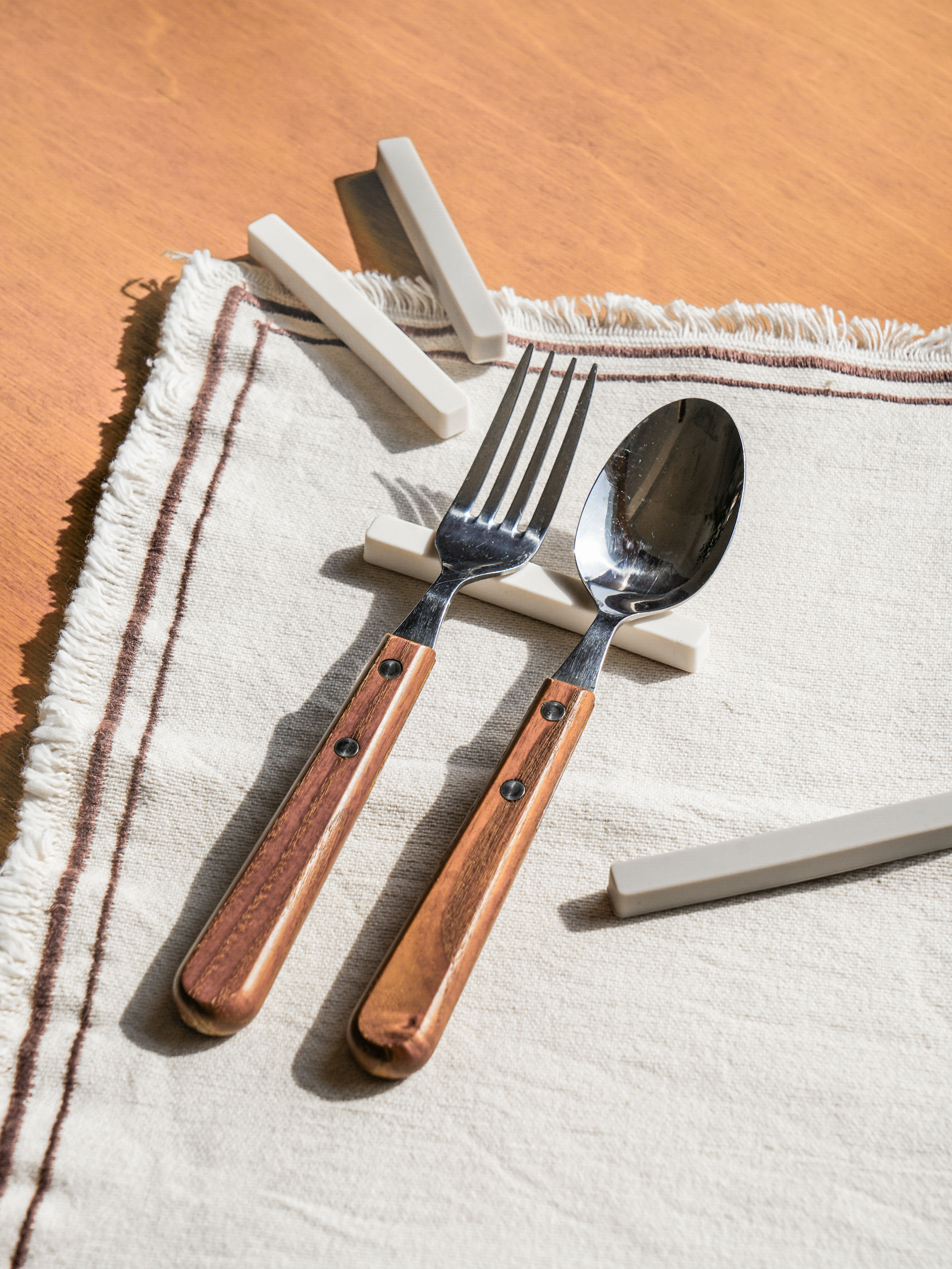 4 silicone slim spoon rests