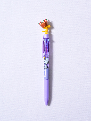 Peanuts Figure 3 Color Ballpoint Pen 0.5 mm Black Blue Red Crown Woodstock