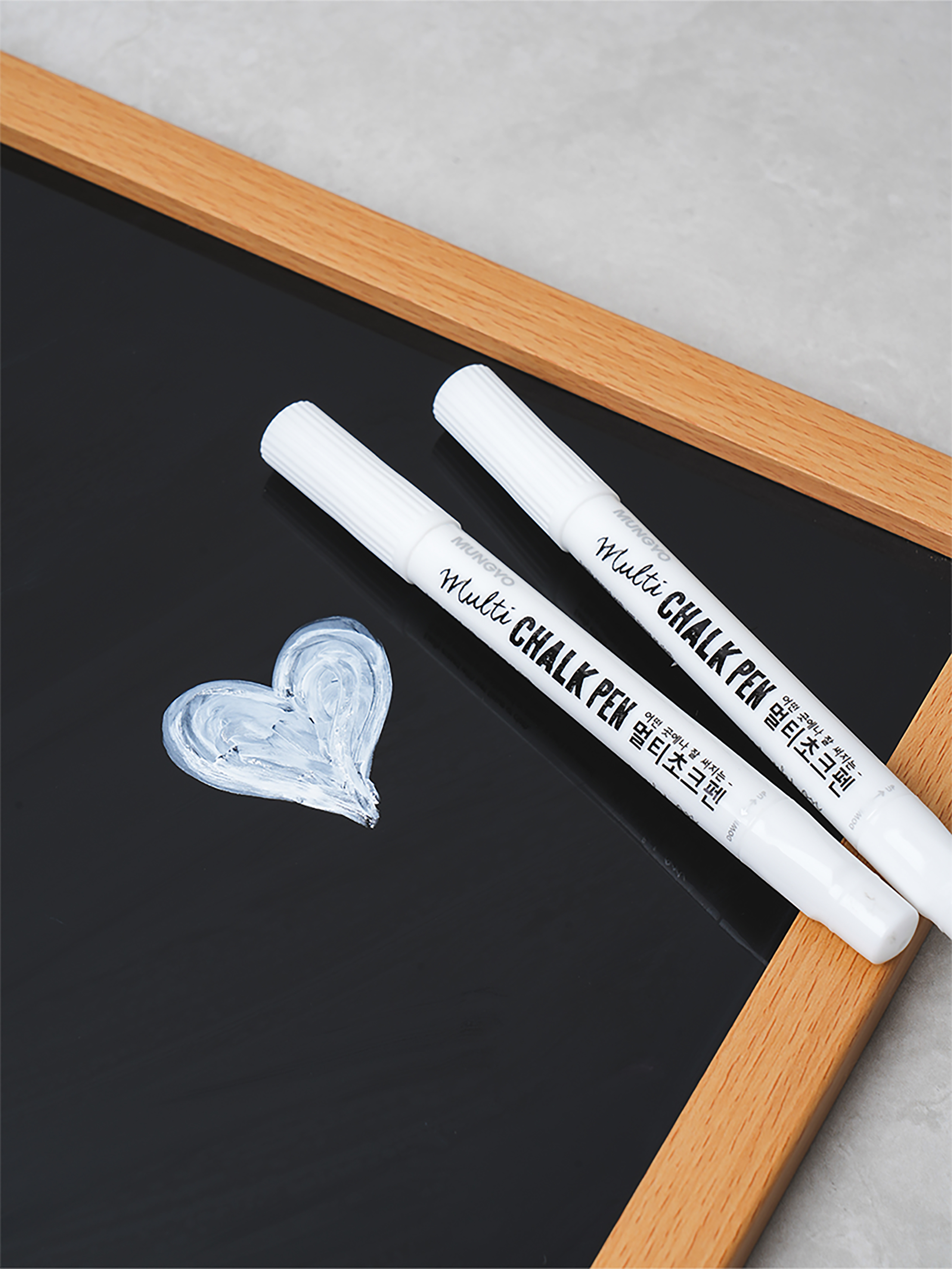 Mungyo Multi Chalk Pen White 2pcs