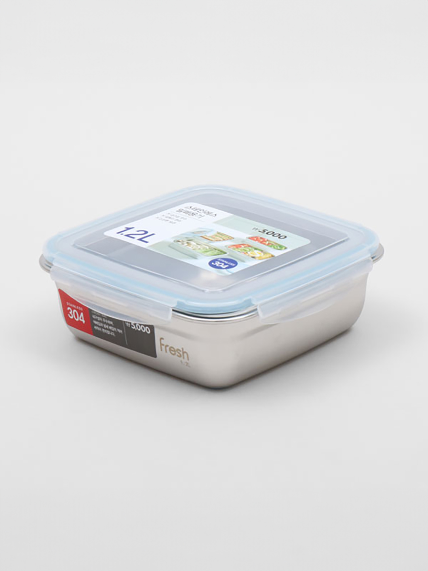 Stainless steel square sealed cupboard 1.2 L