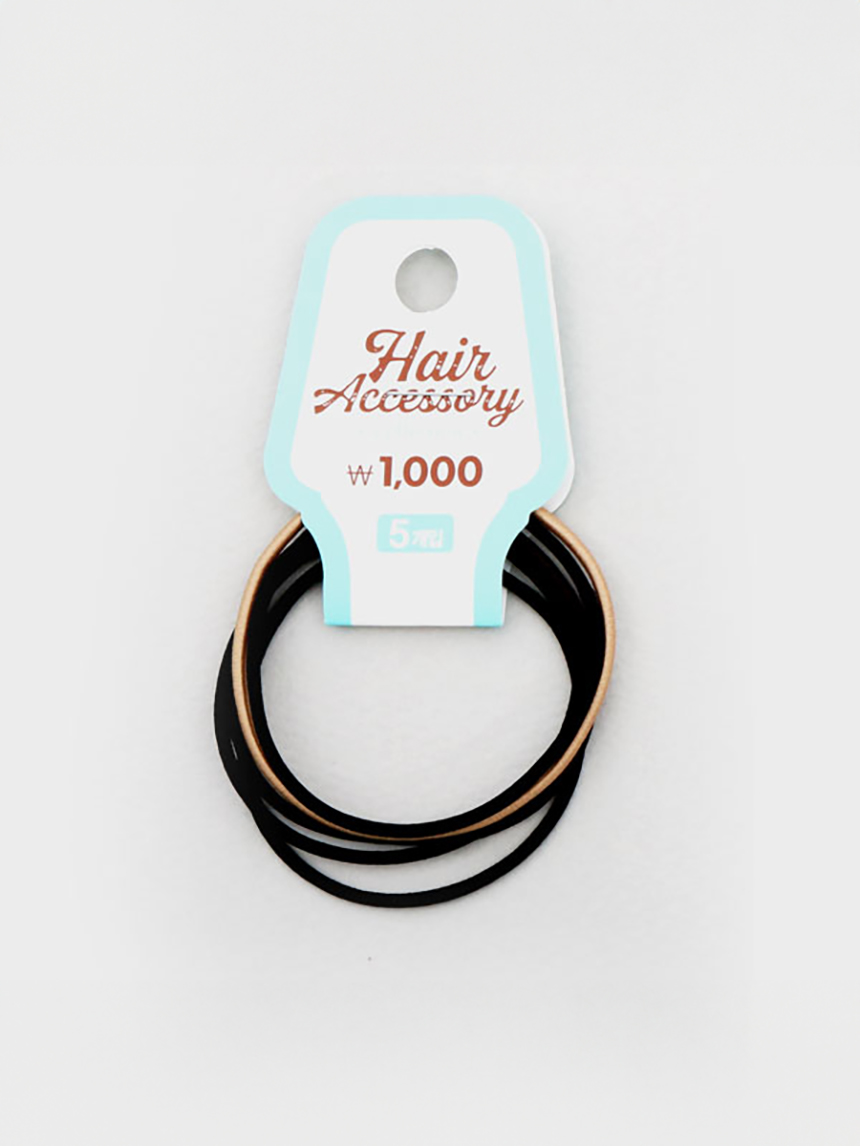 5 no-tip colored hair elastics