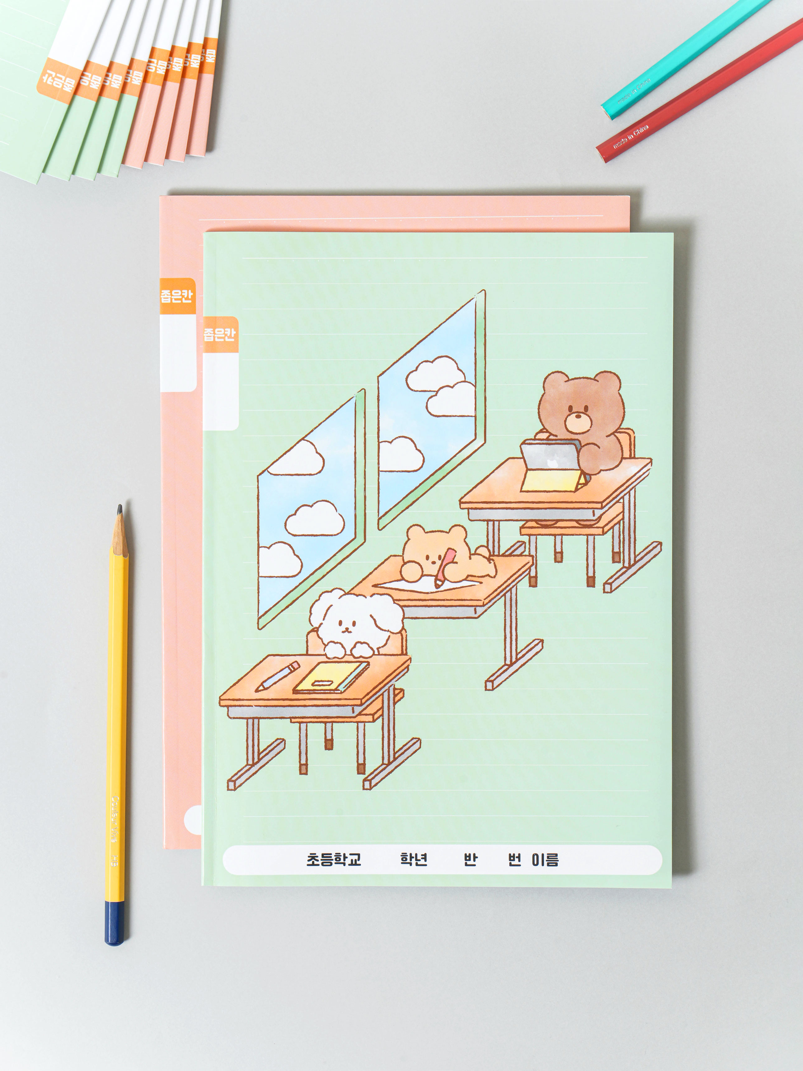 Elementary 3-6 untitled notebooks, 24 sheets, 10 volumes