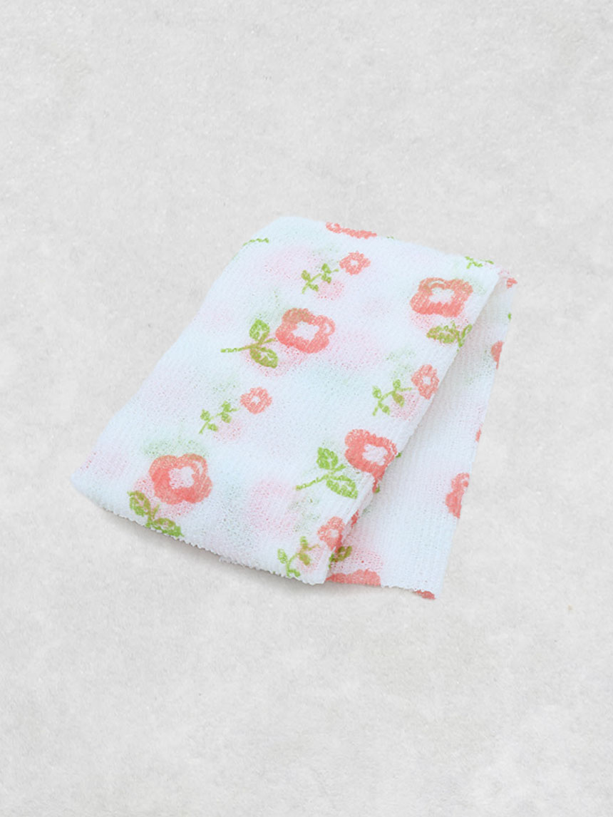 Flower printed shower towel