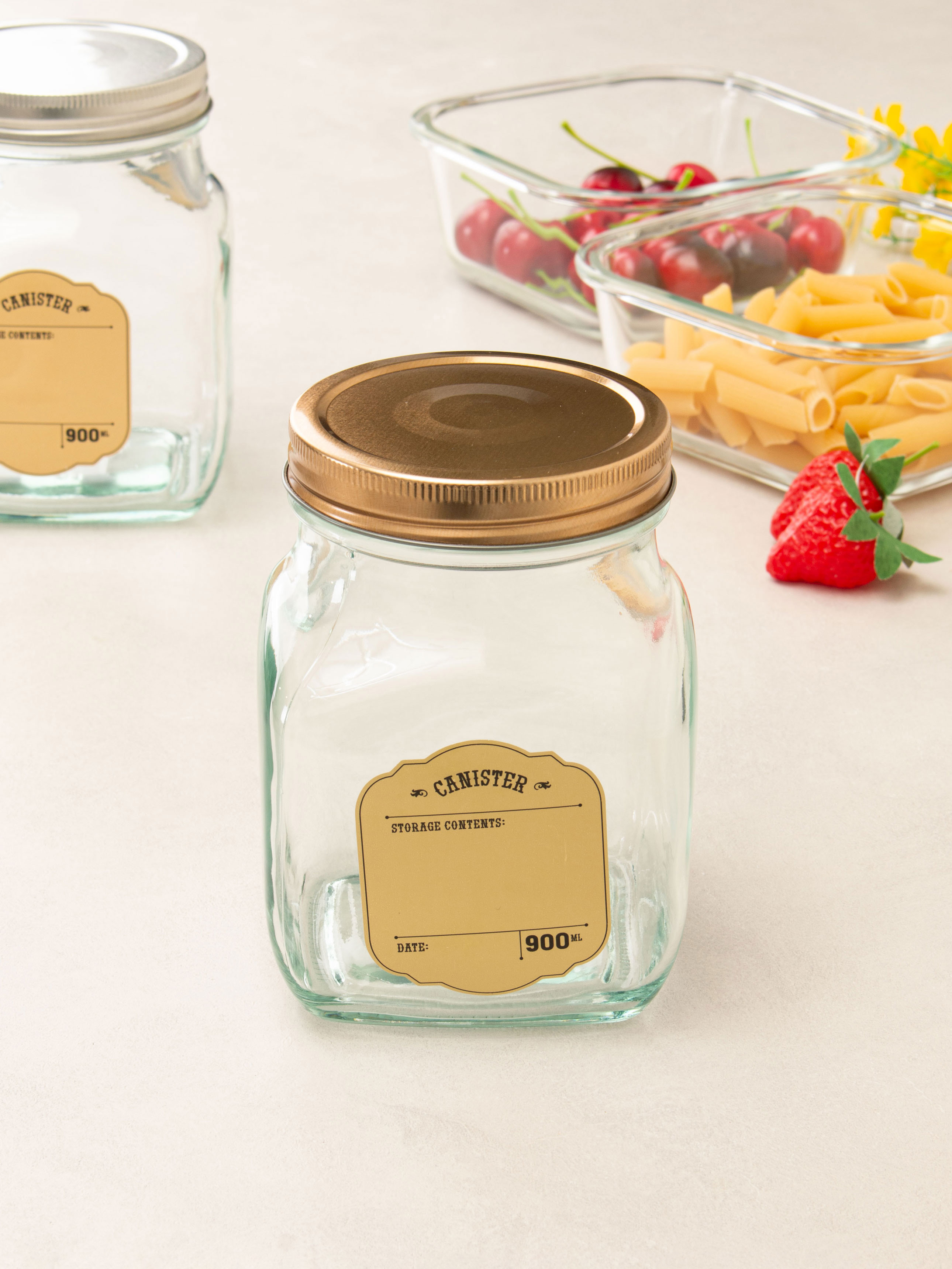 Glasslock square glass storage container 900 ml