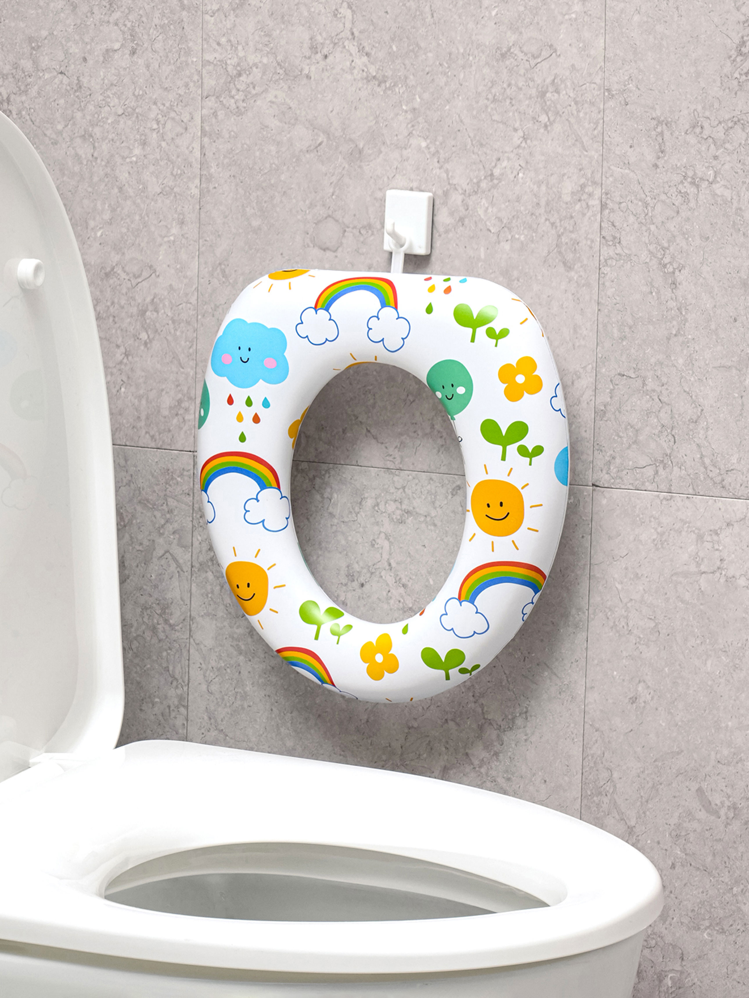 O-shaped soft toilet cover for children