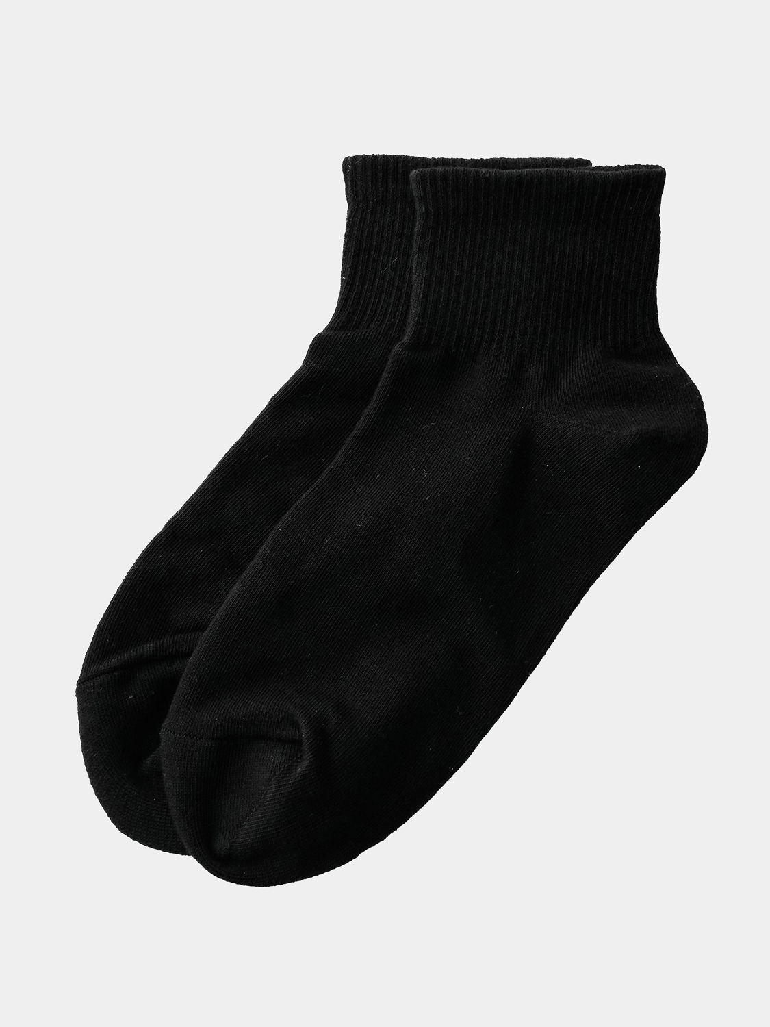 Kikiya Socks Women's Toe Reinforcement Short Socks Black