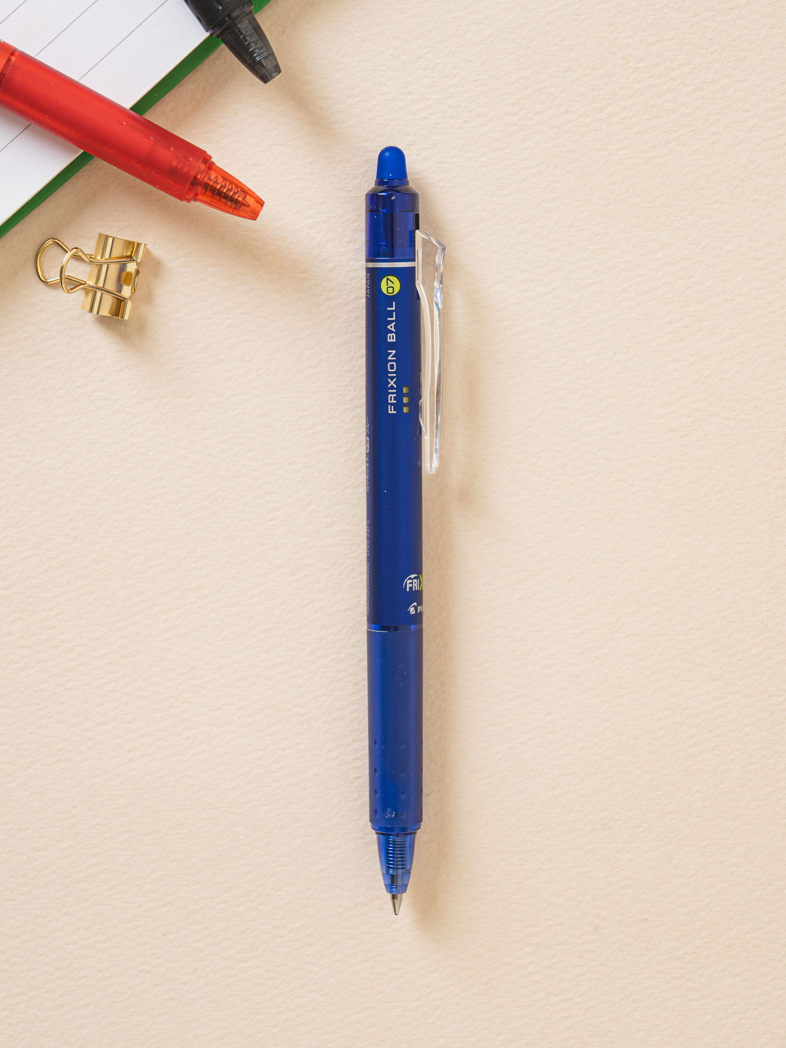 Pilot erasable ballpoint pen friction ball knock 0.7 mm blue