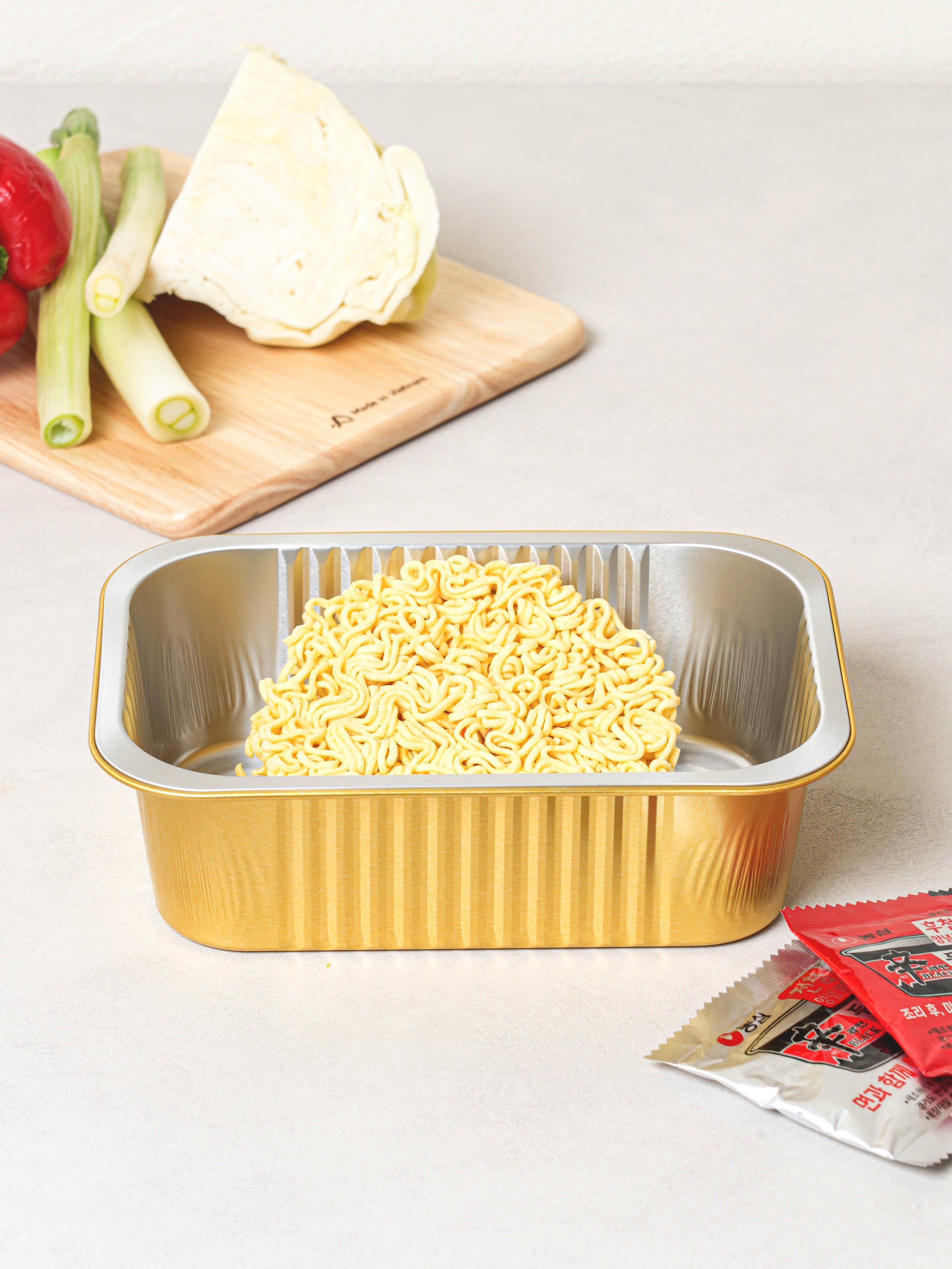Aluminum rectangular pot 1270 ml 3 pieces