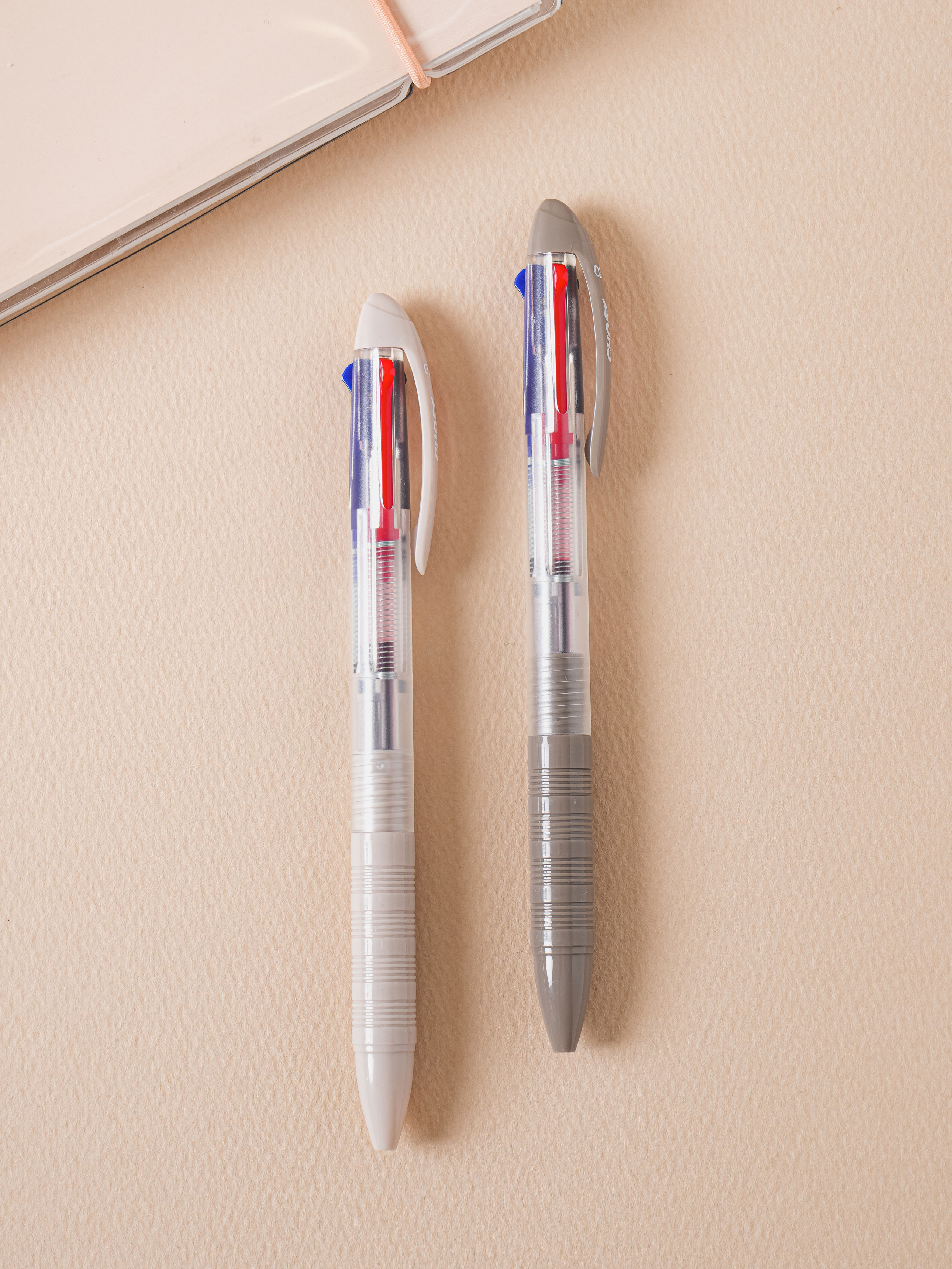3-color ultra-low viscosity ballpoint pen 0.38 mm 2-pack sand cream