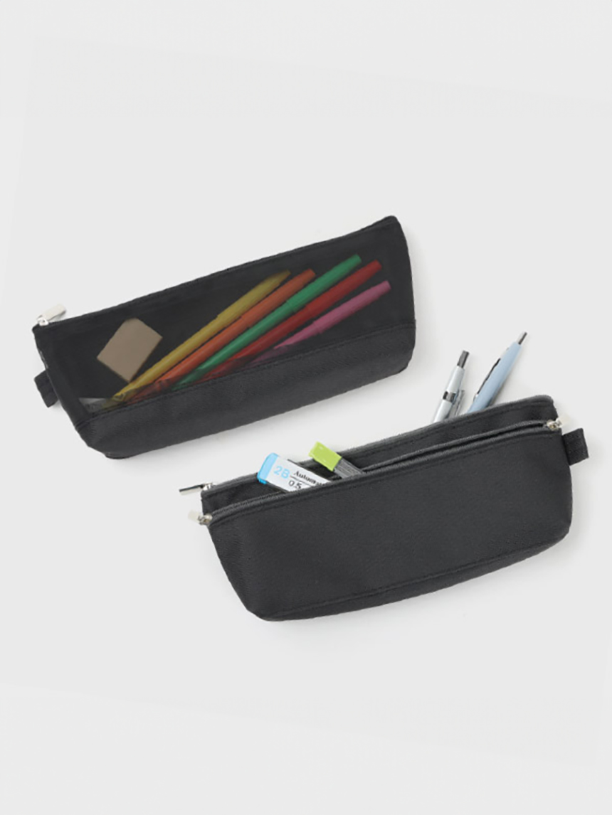 2-pocket triangular plush pencil case