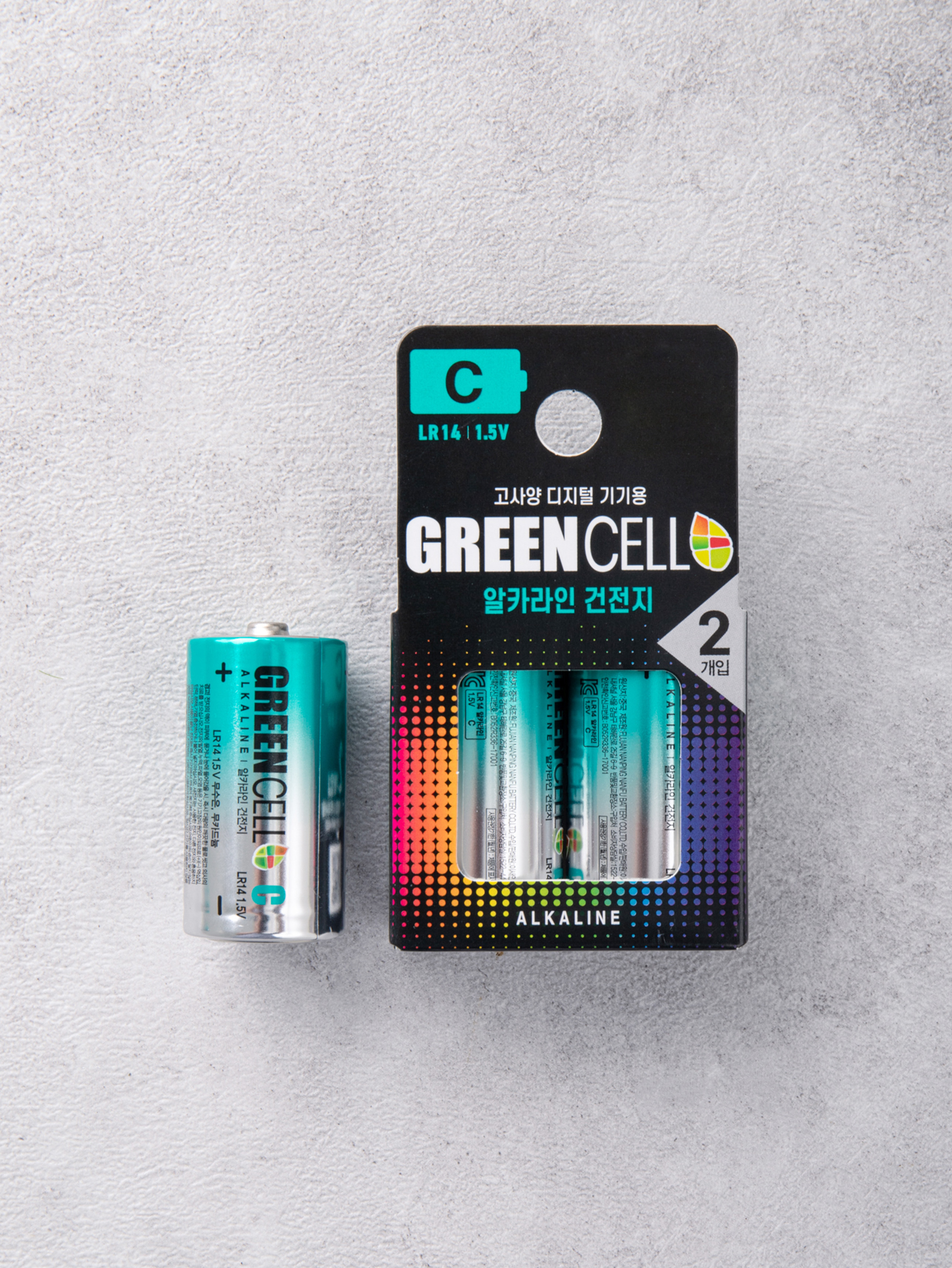 2 alkaline batteries LR14 C type