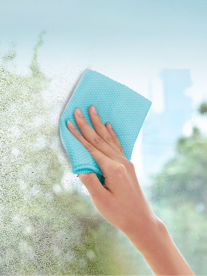 2P microfiber mop specifically for glass cleaning