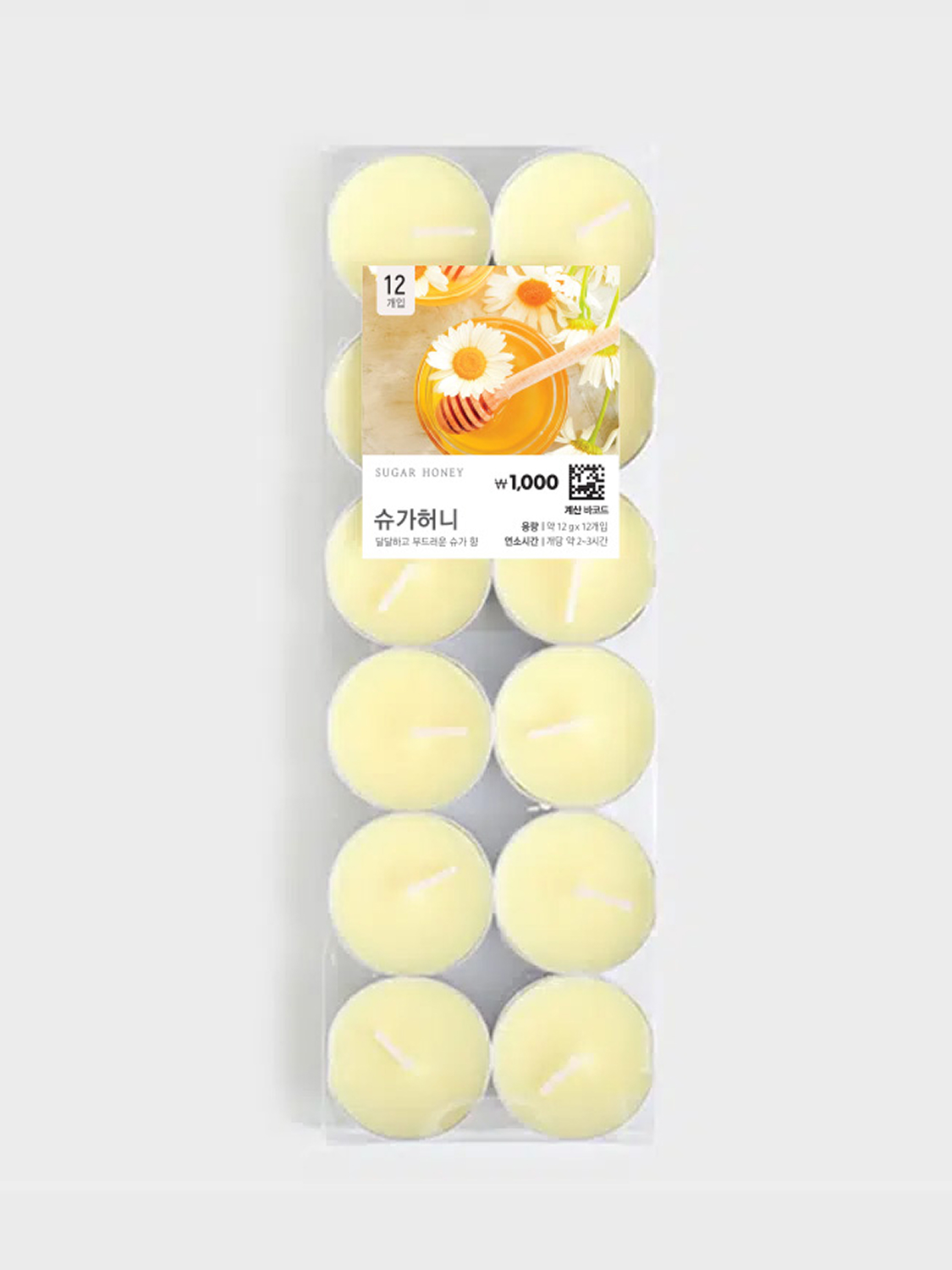 12 tea candles 12g (sugar honey scent)
