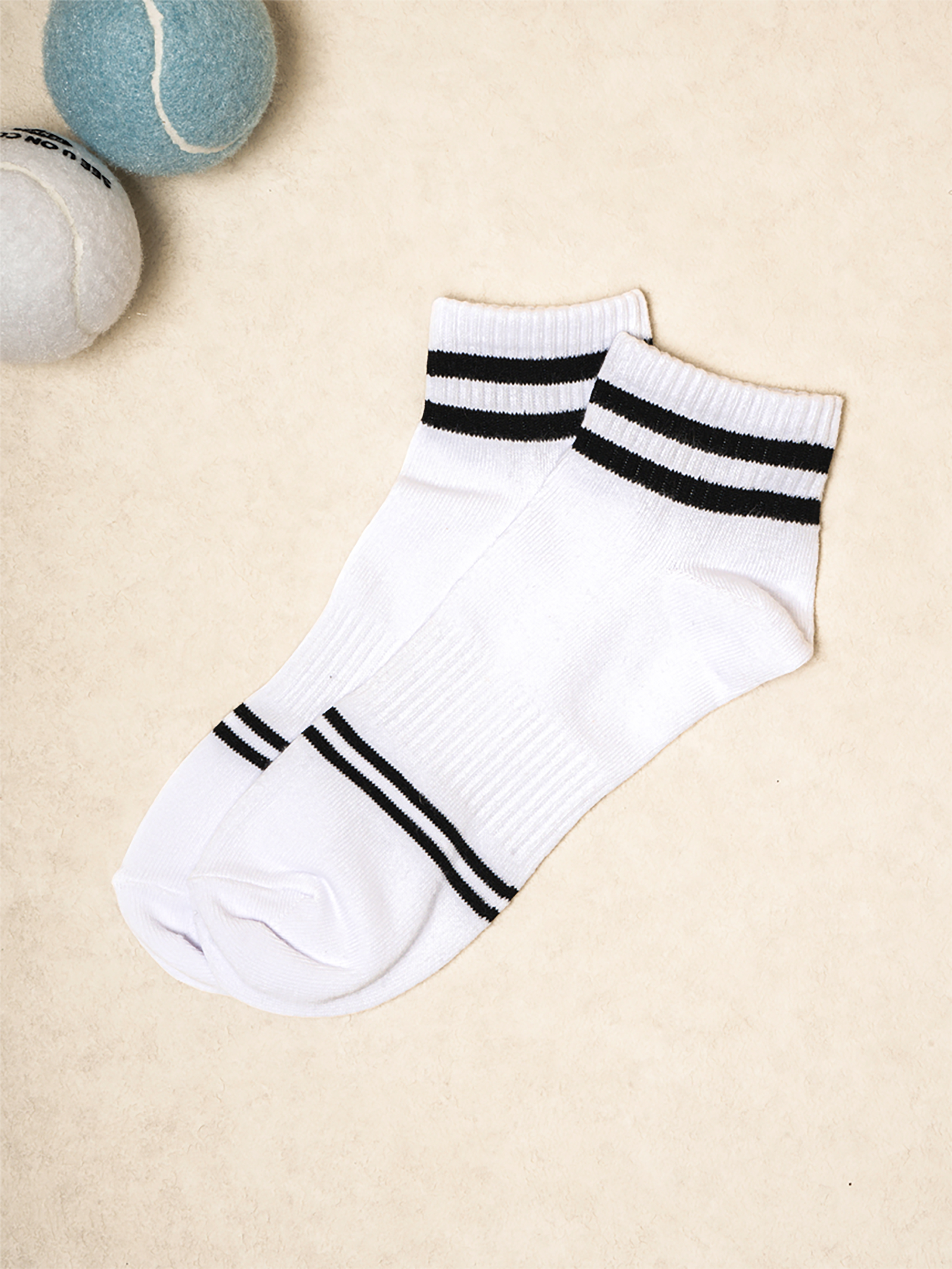 Men's Running Short Socks White