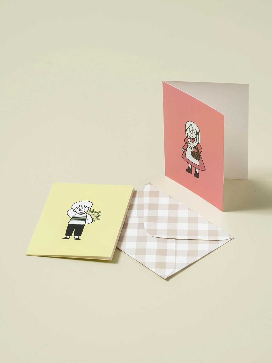 Gomgom Character Mini Card (2 sheets) Yellow & Pink