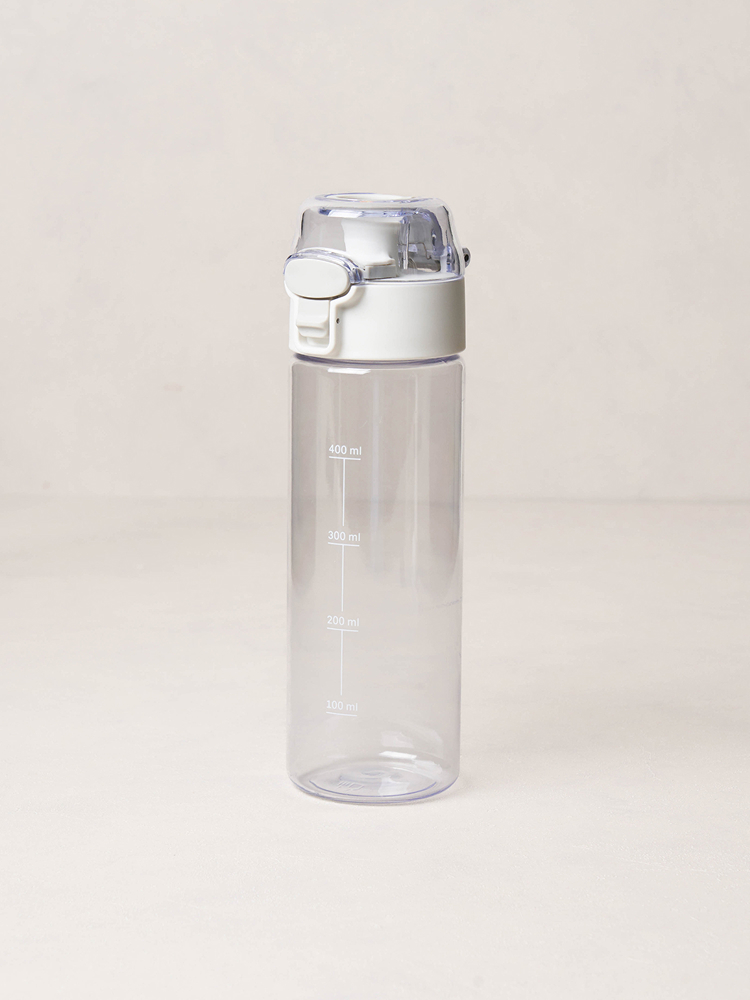 Lock Slide One Touch Water Bottle 550 ml White