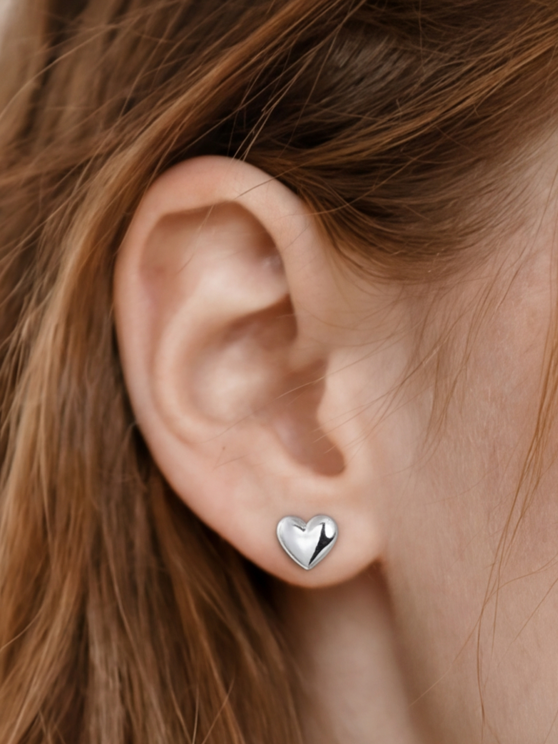 Souille silver heart earrings