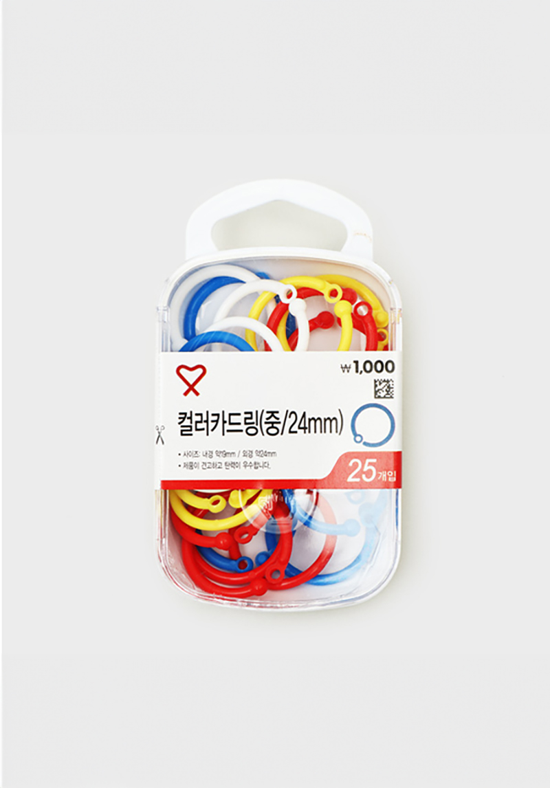Color card ring (medium) 24mm 25 pieces