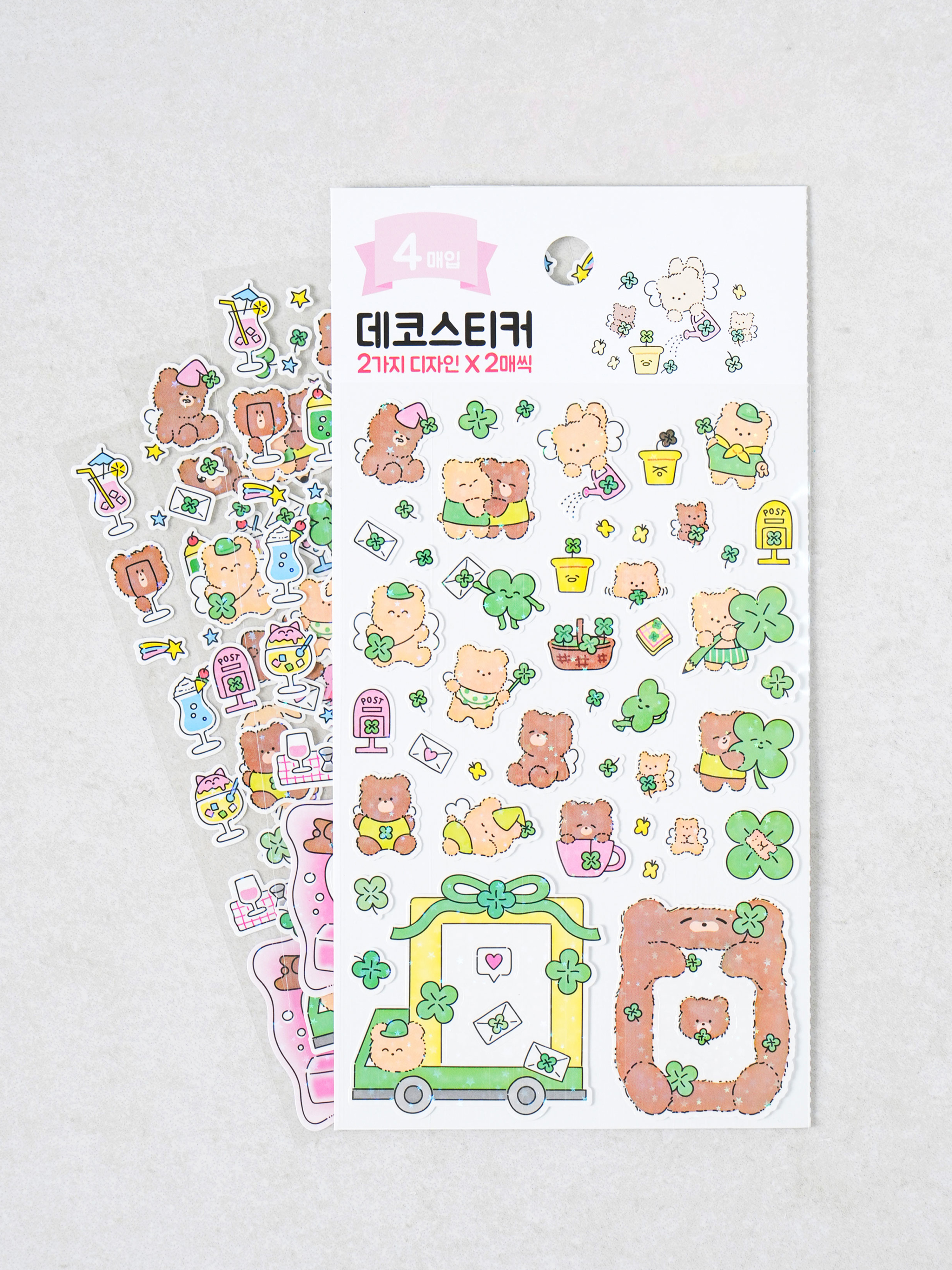 4 sparkly fairy stickers