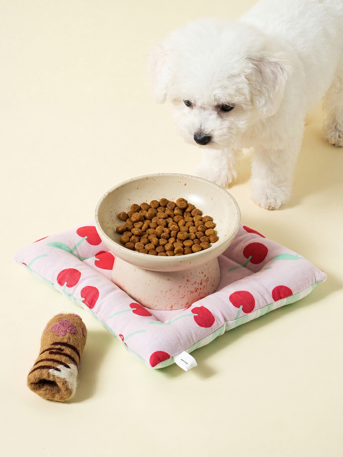 [Pet] Tableware Coaster Cherry & Pattern