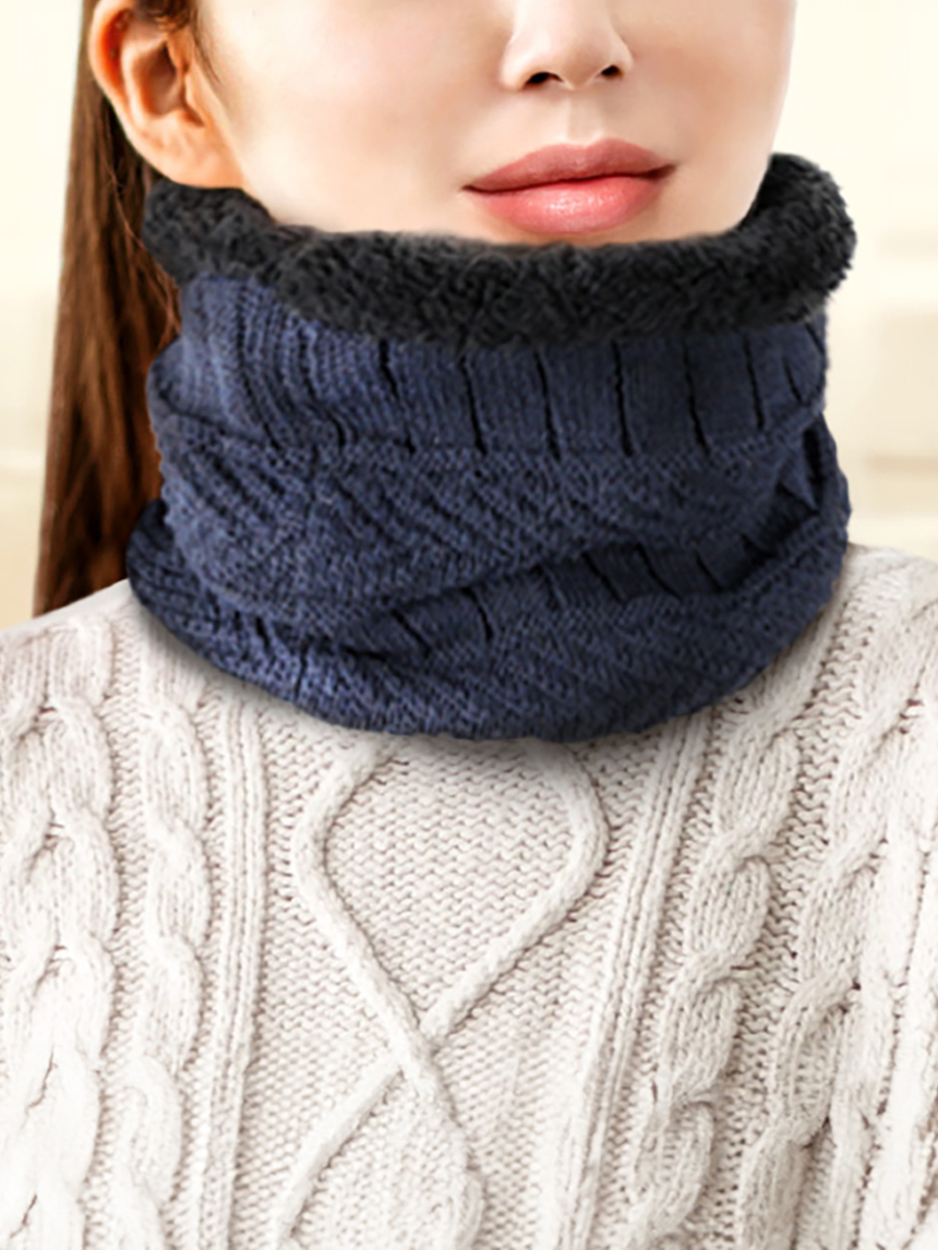 Knit woven neck warmer