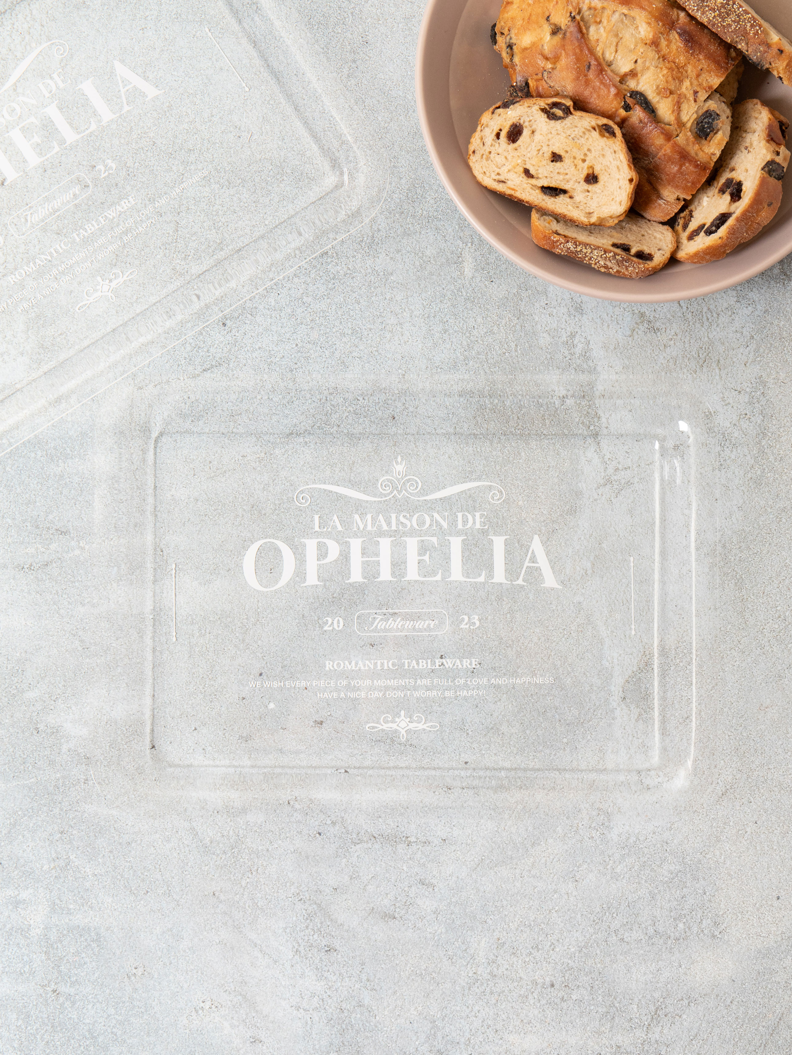 Clear transfer acrylic tray 28X20cm