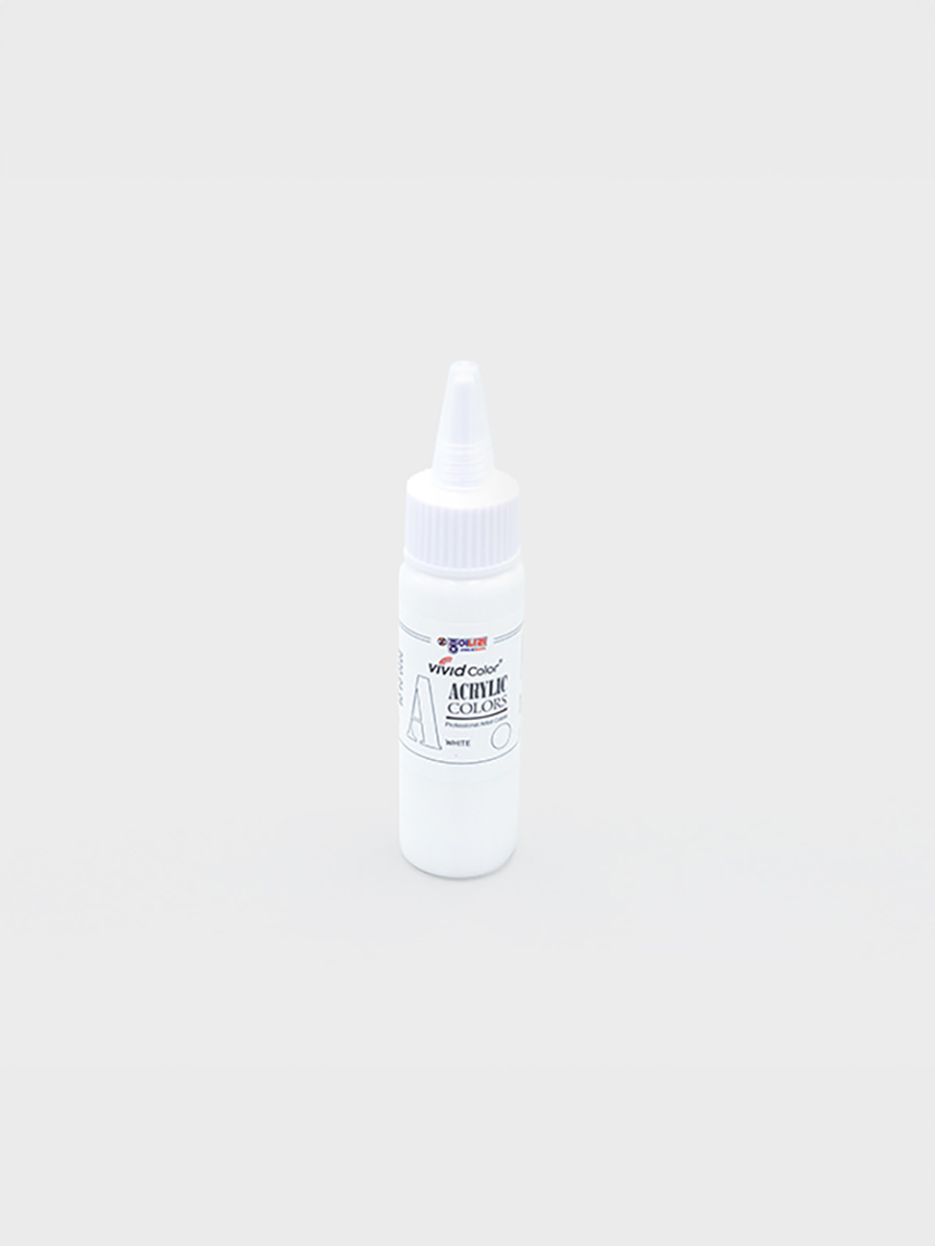 Vivid Color Acrylic Paint 60 ml Permanent White