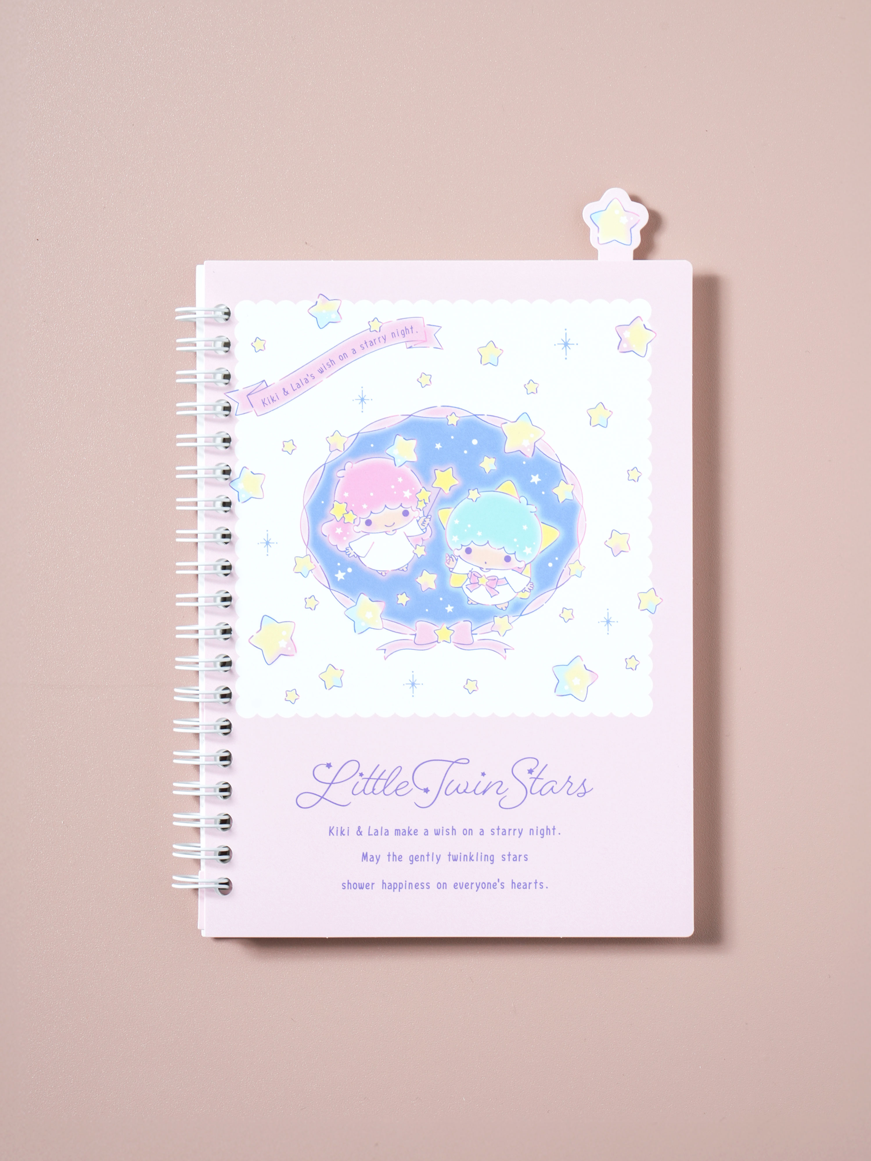 Little Twin Star Index Section Notebook 60 sheets Pink