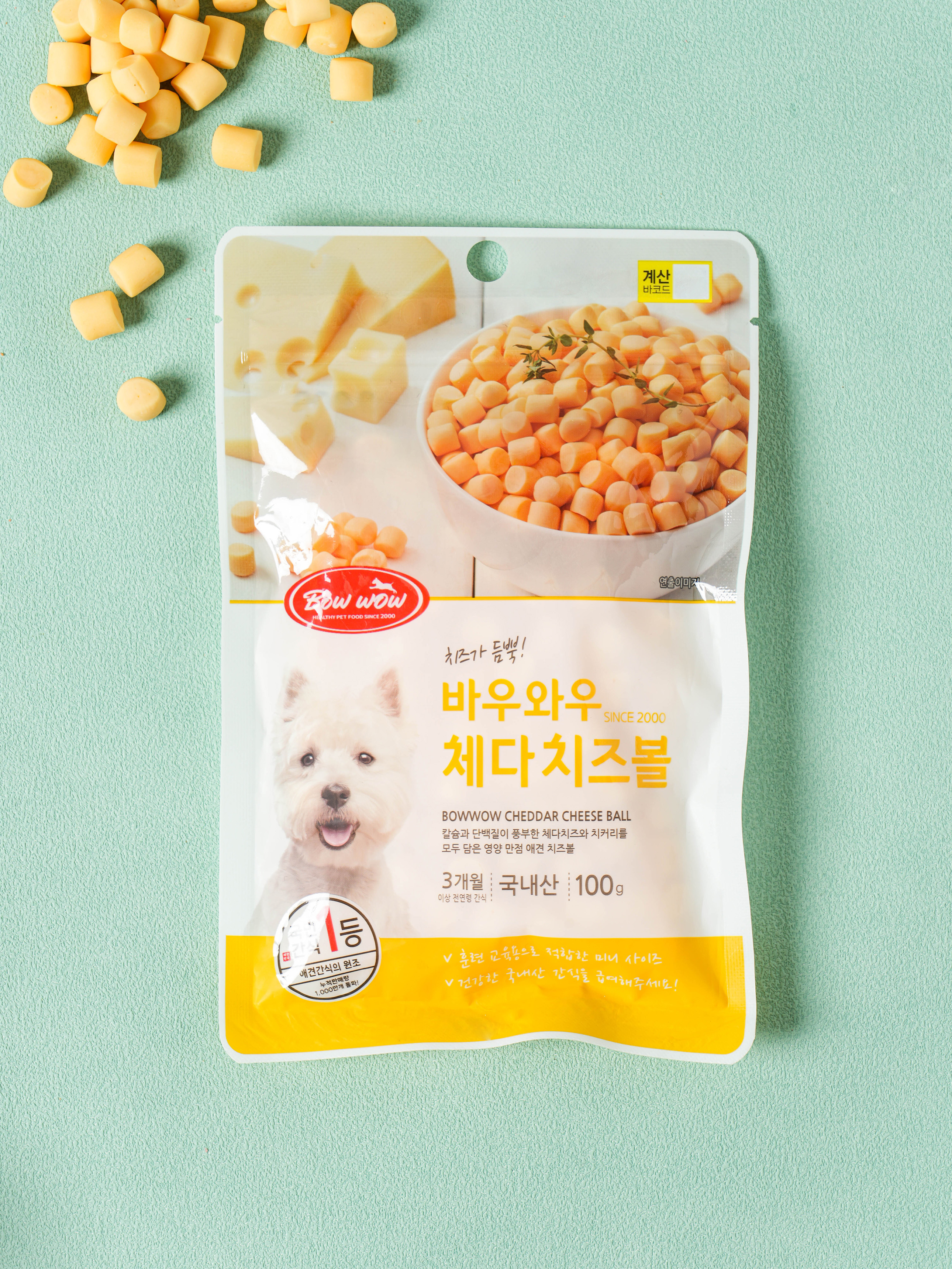 [Pet] Bow Wow Cheddar Cheese Ball 100 g