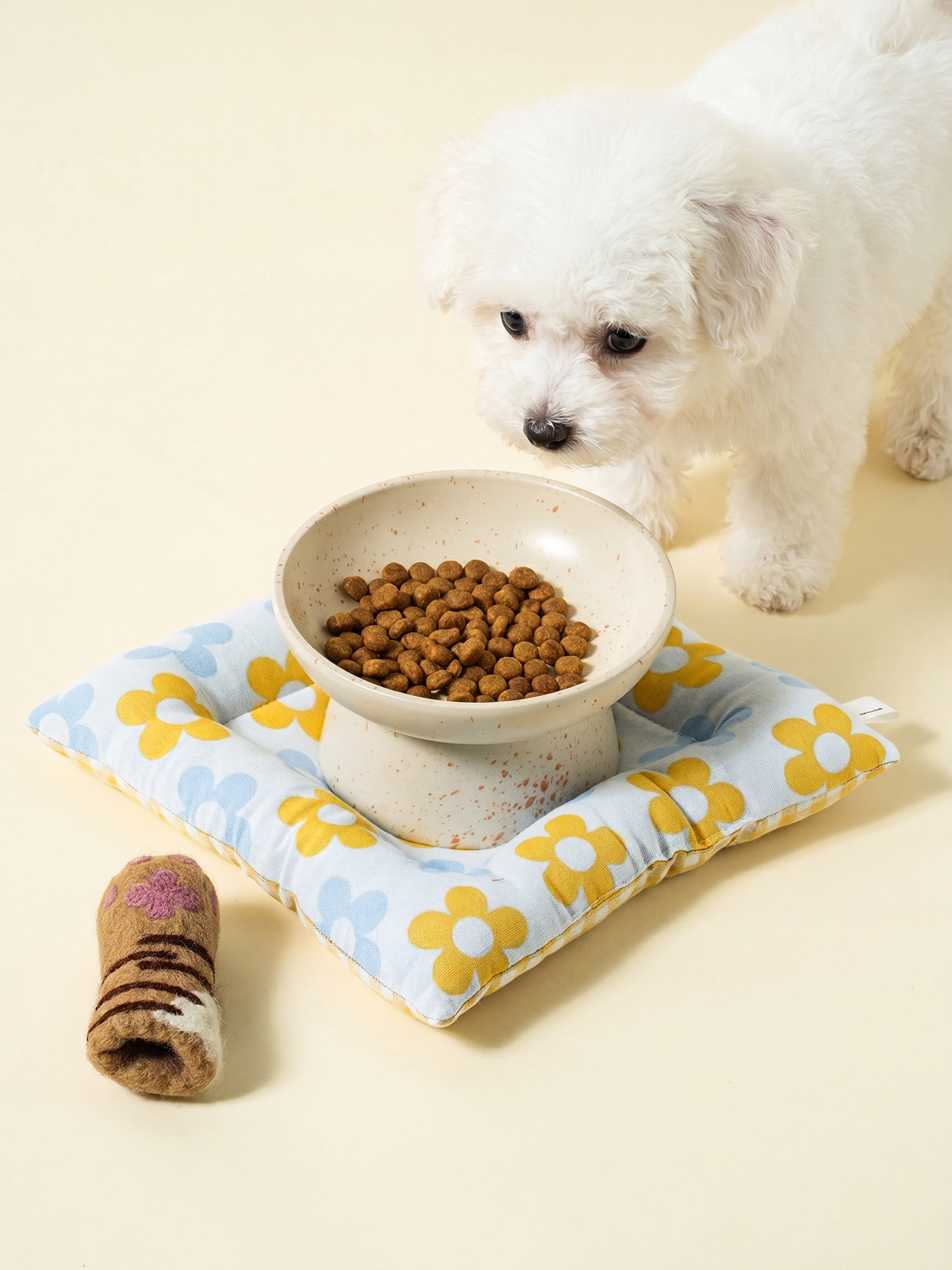 [Pet] Tableware Coaster Flower & Check